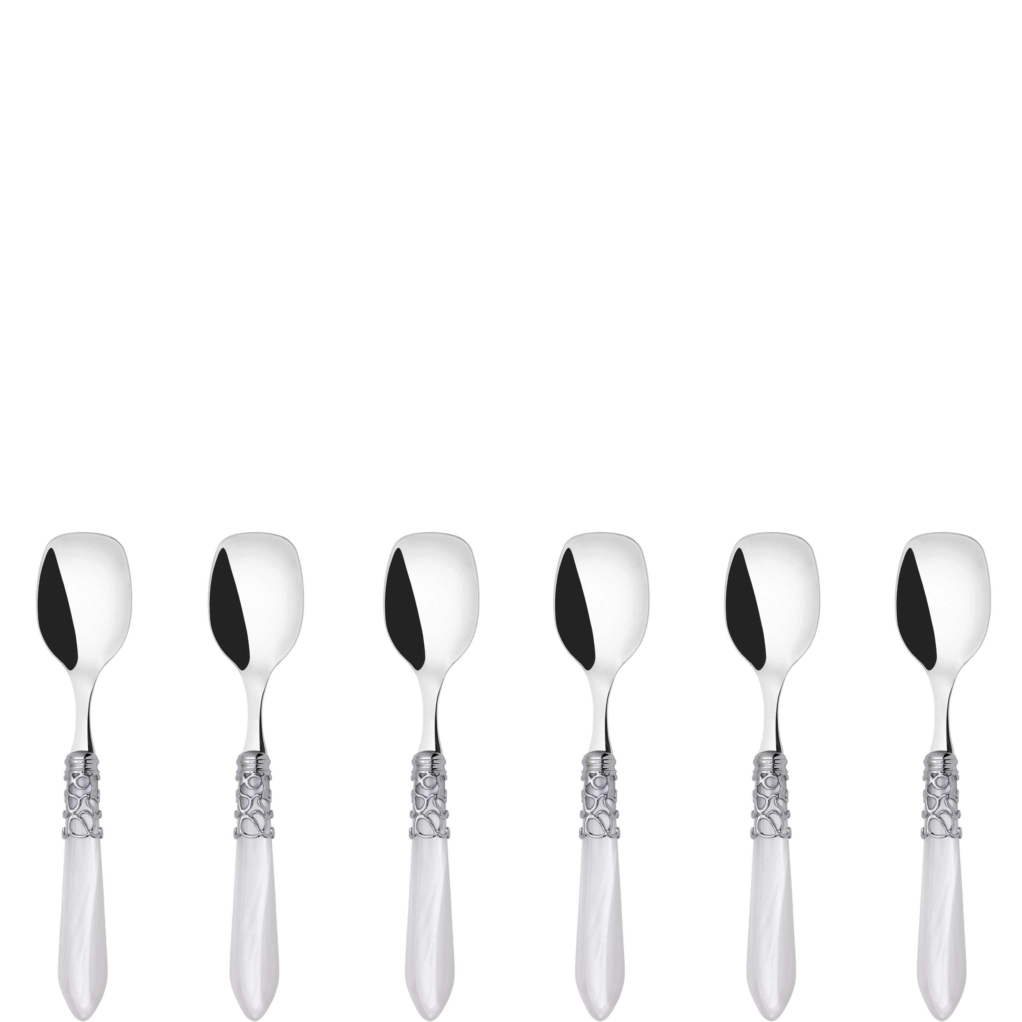 Melodia Brilliant Ice Cream Spoons Set - white