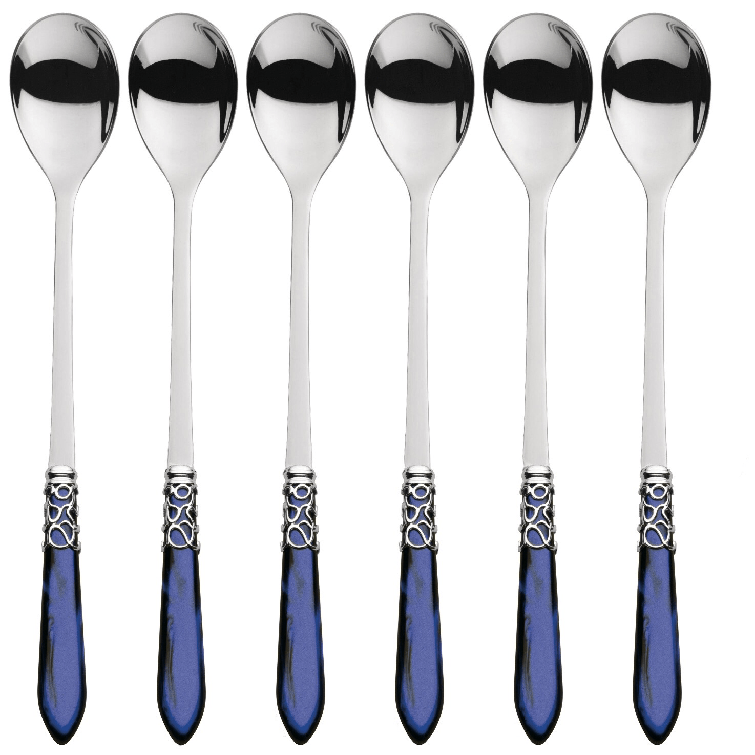 Melodia Ice Tea Spoons Set royal blue-Casa Bugatti USA