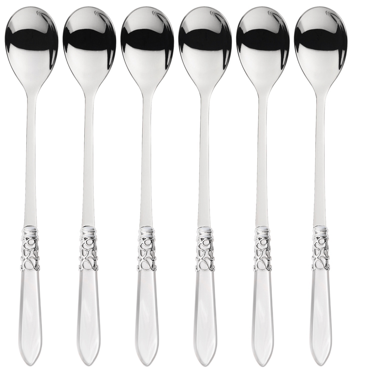 Melodia Cocktail Spoons Set white-Casa Bugatti USA