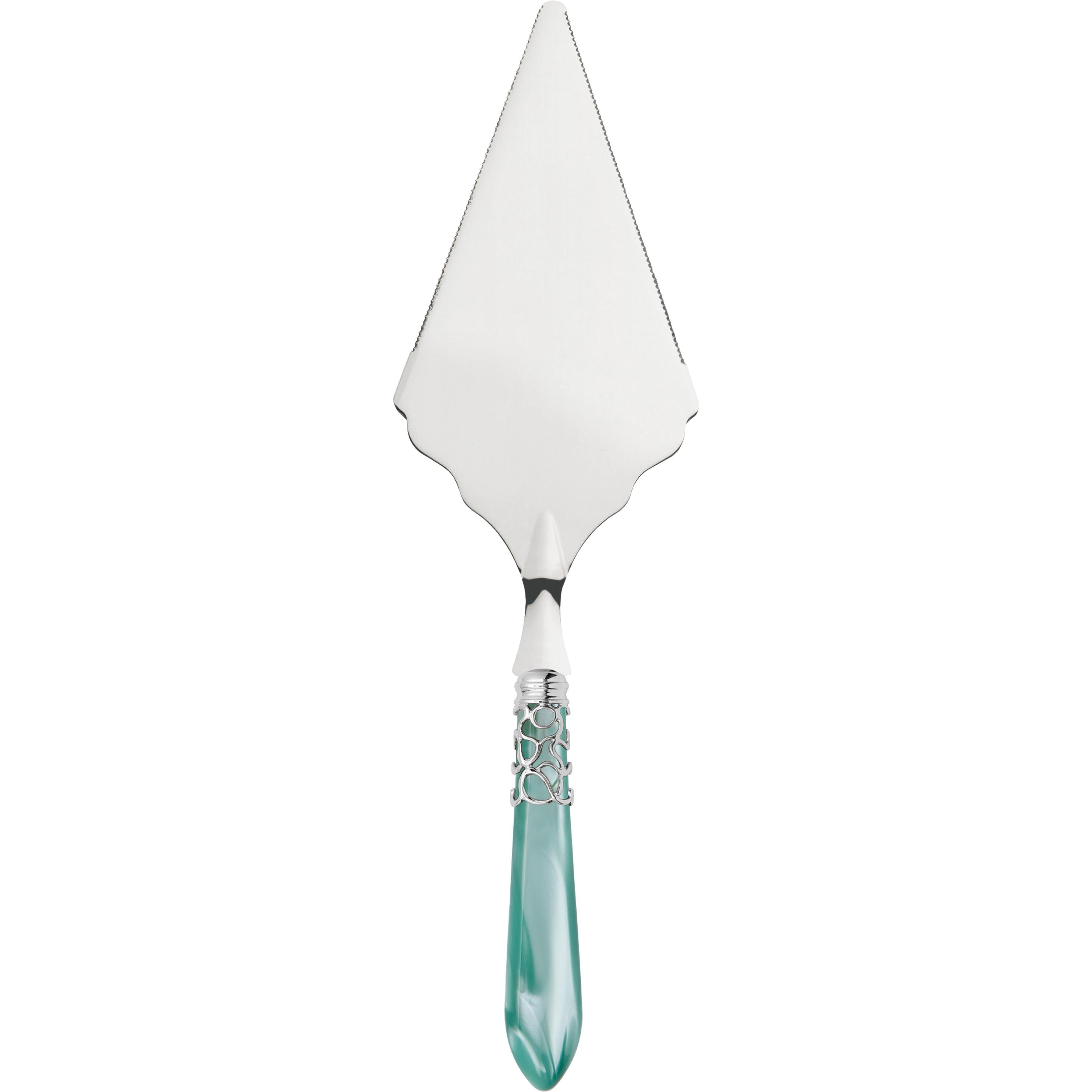 Melodia Brilliant Large Cake Server Serrated - aqua