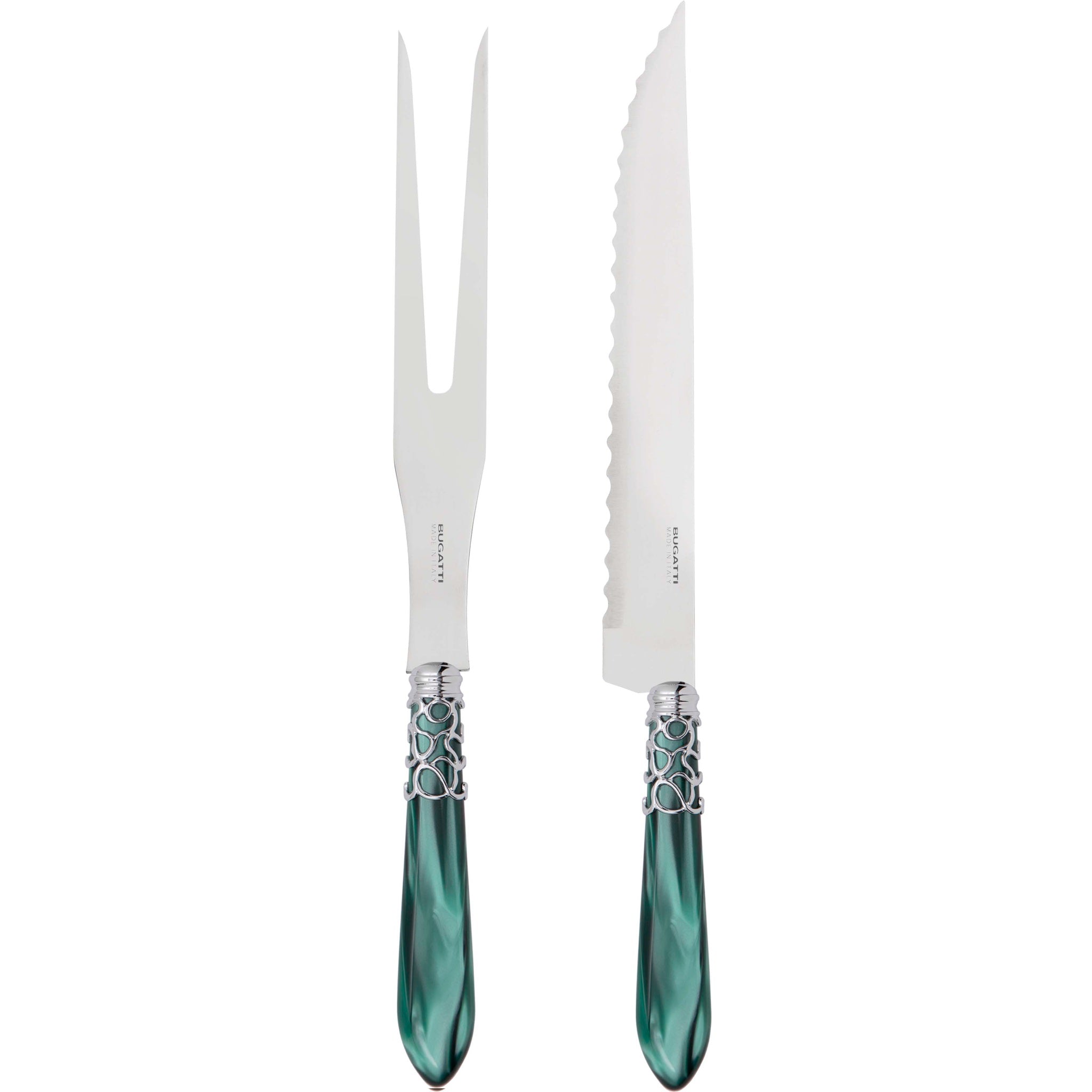 Melodia Brilliant Roast Carving Set - Emerald Green