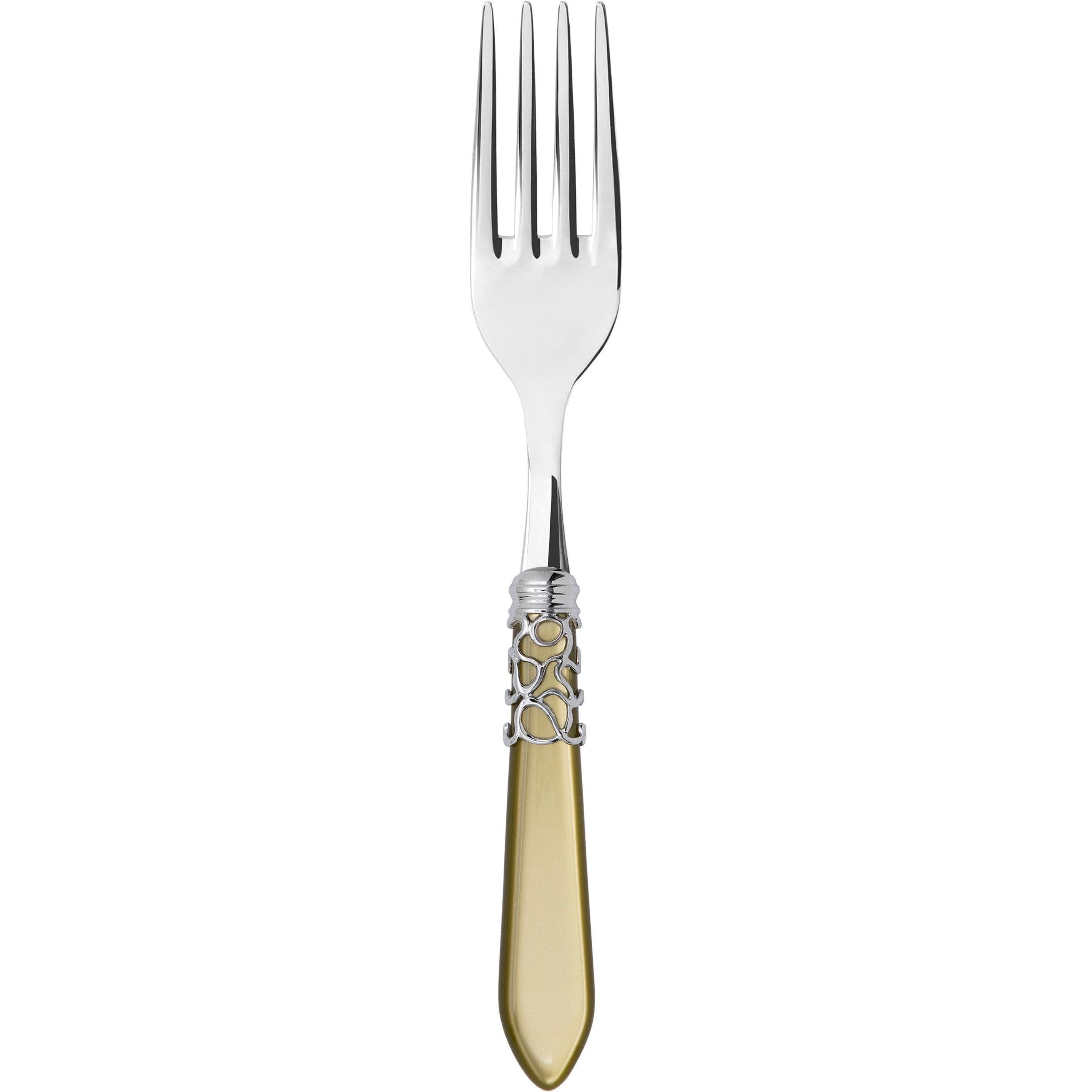Melodia Brilliant Serving Fork - chartreuse green