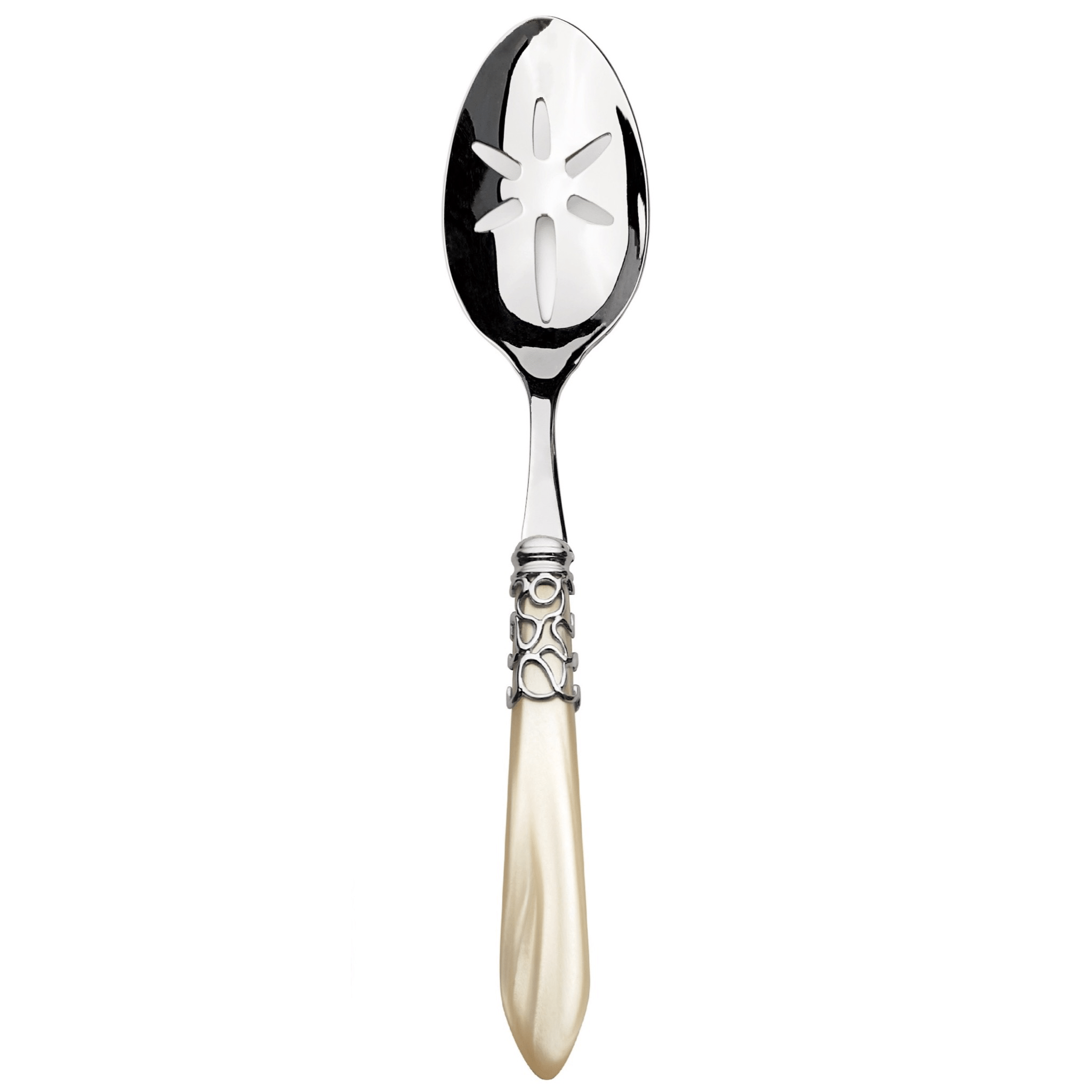 Melodia Slotted Serving Spoon ivory-Casa Bugatti USA