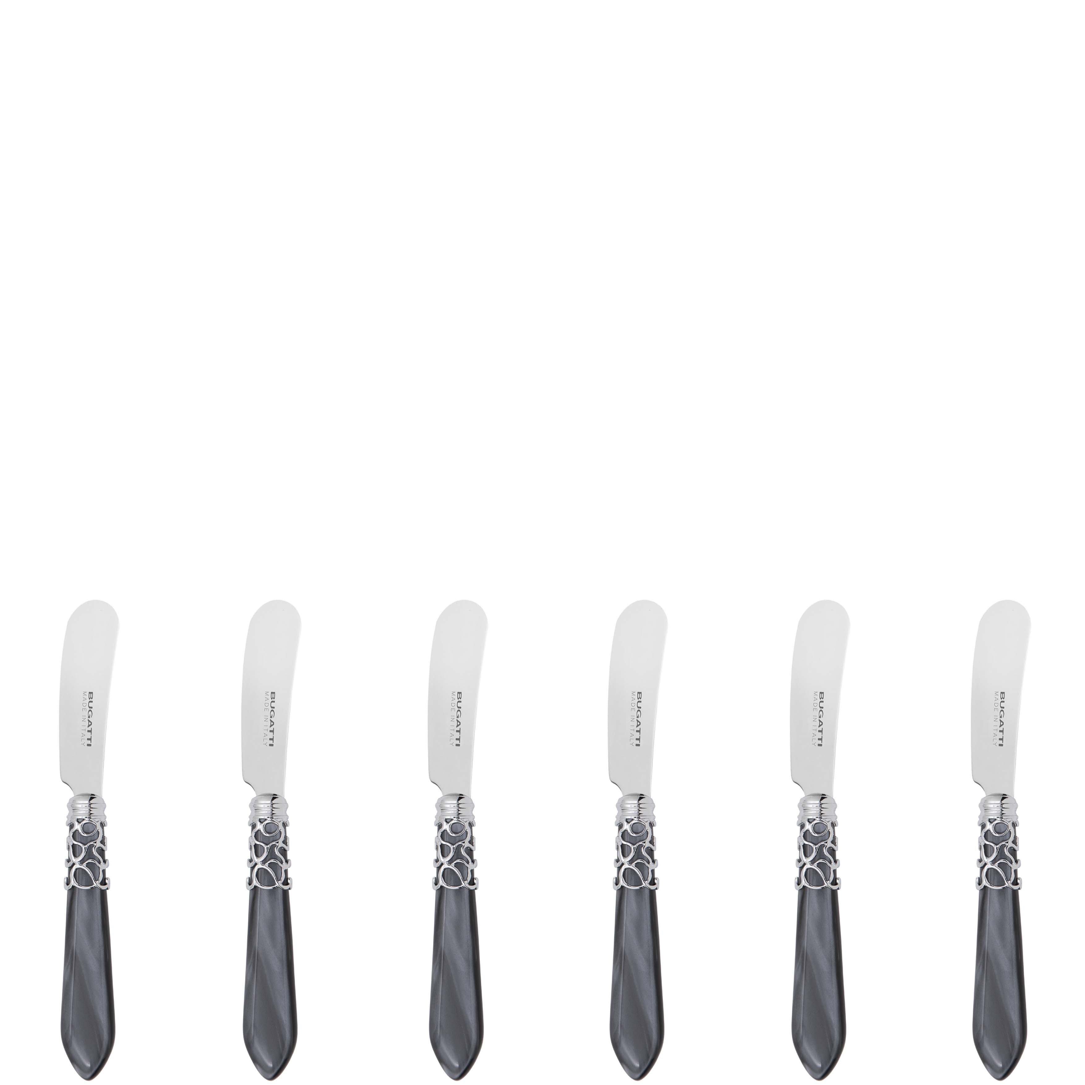 Melodia Brilliant Spreader / Butter Knife Set - charcoal