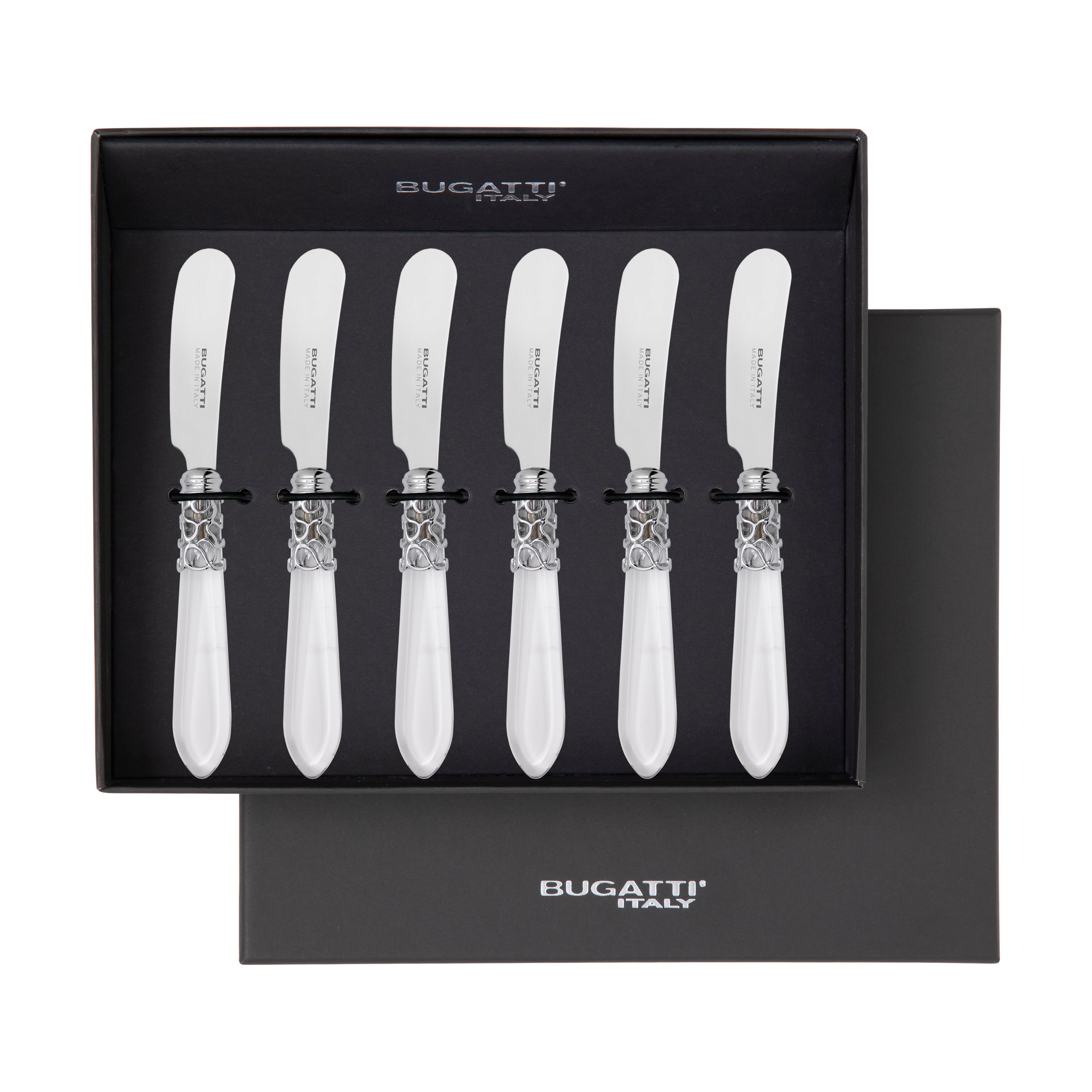 Melodia Brilliant Spreader / Butter Knife Set - Clear-Casa Bugatti USA