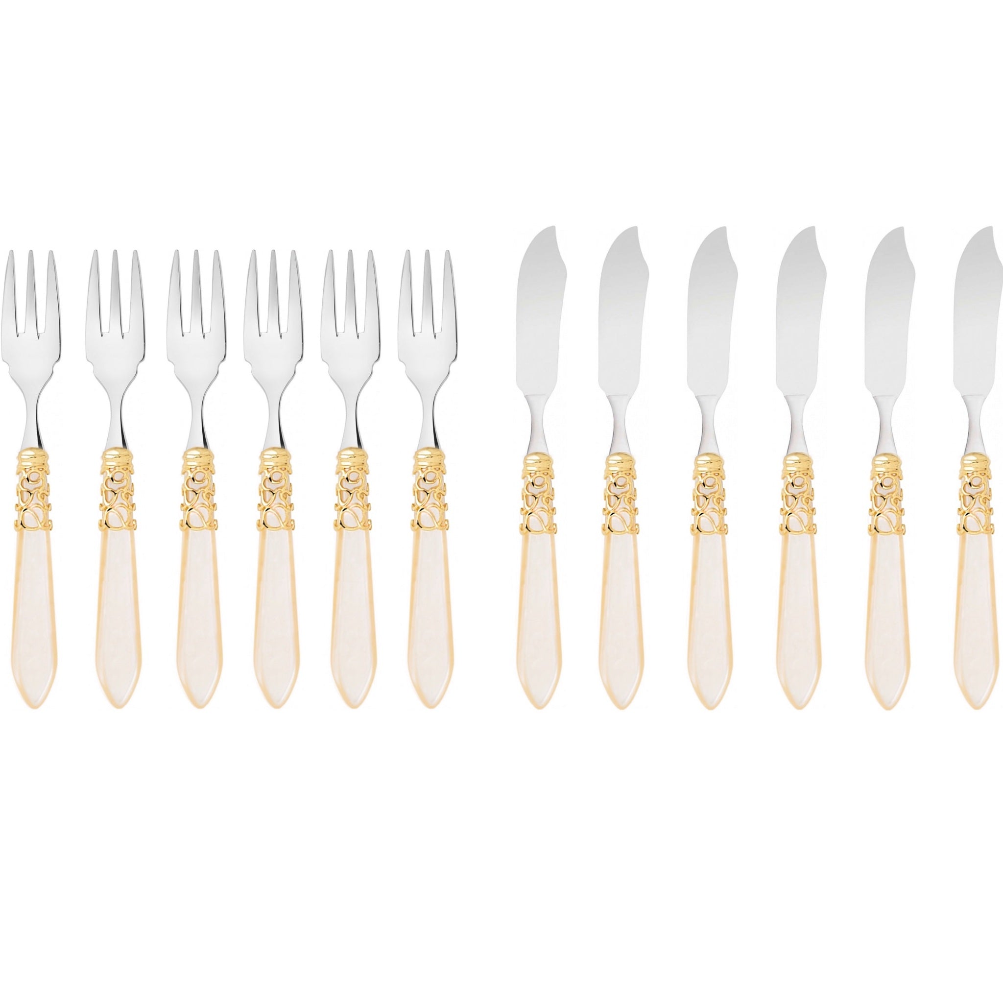 Melodia Gold Fish Set ivory-Casa Bugatti USA