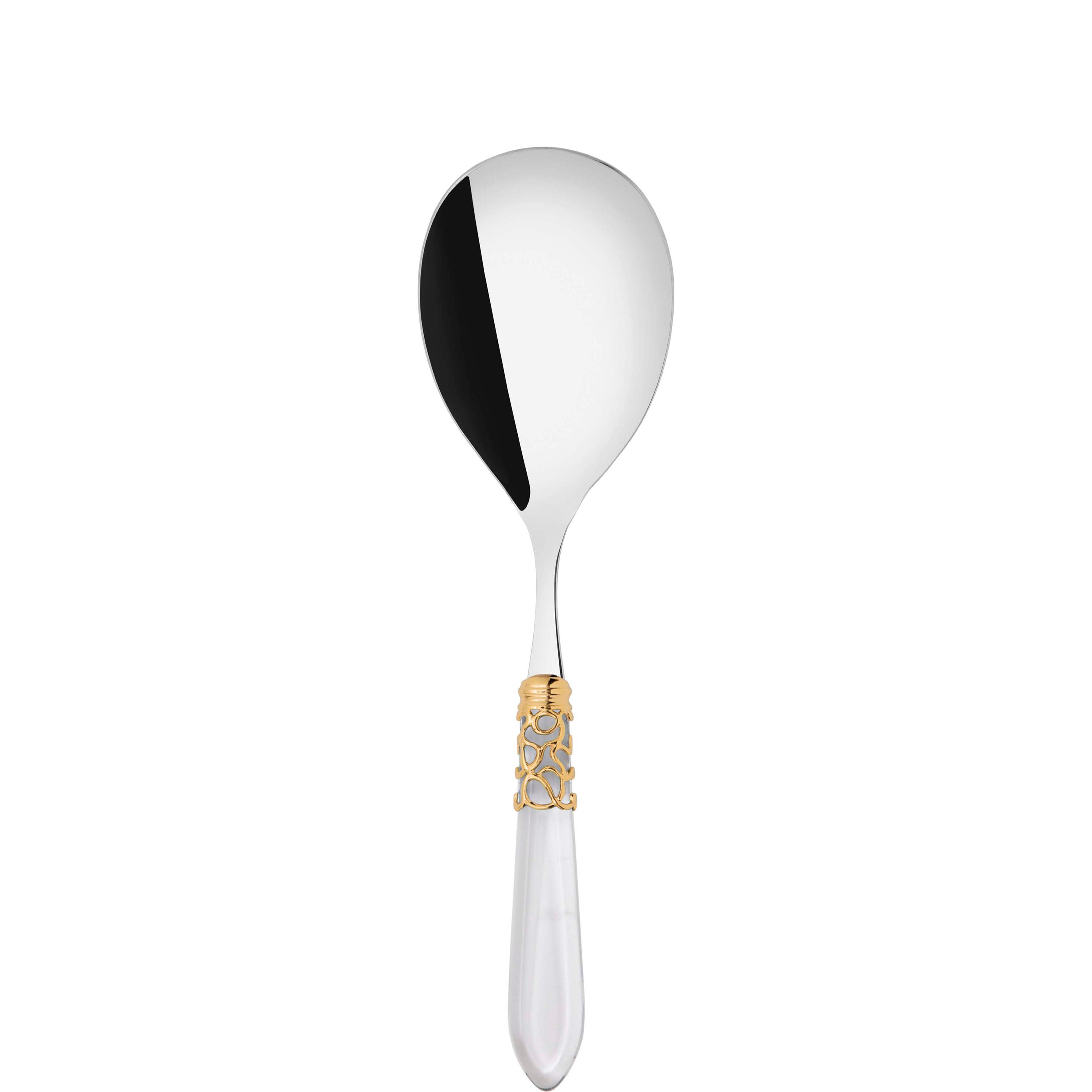 Melodia Gold Rice Casserole Serving Spoon in gift box - clear