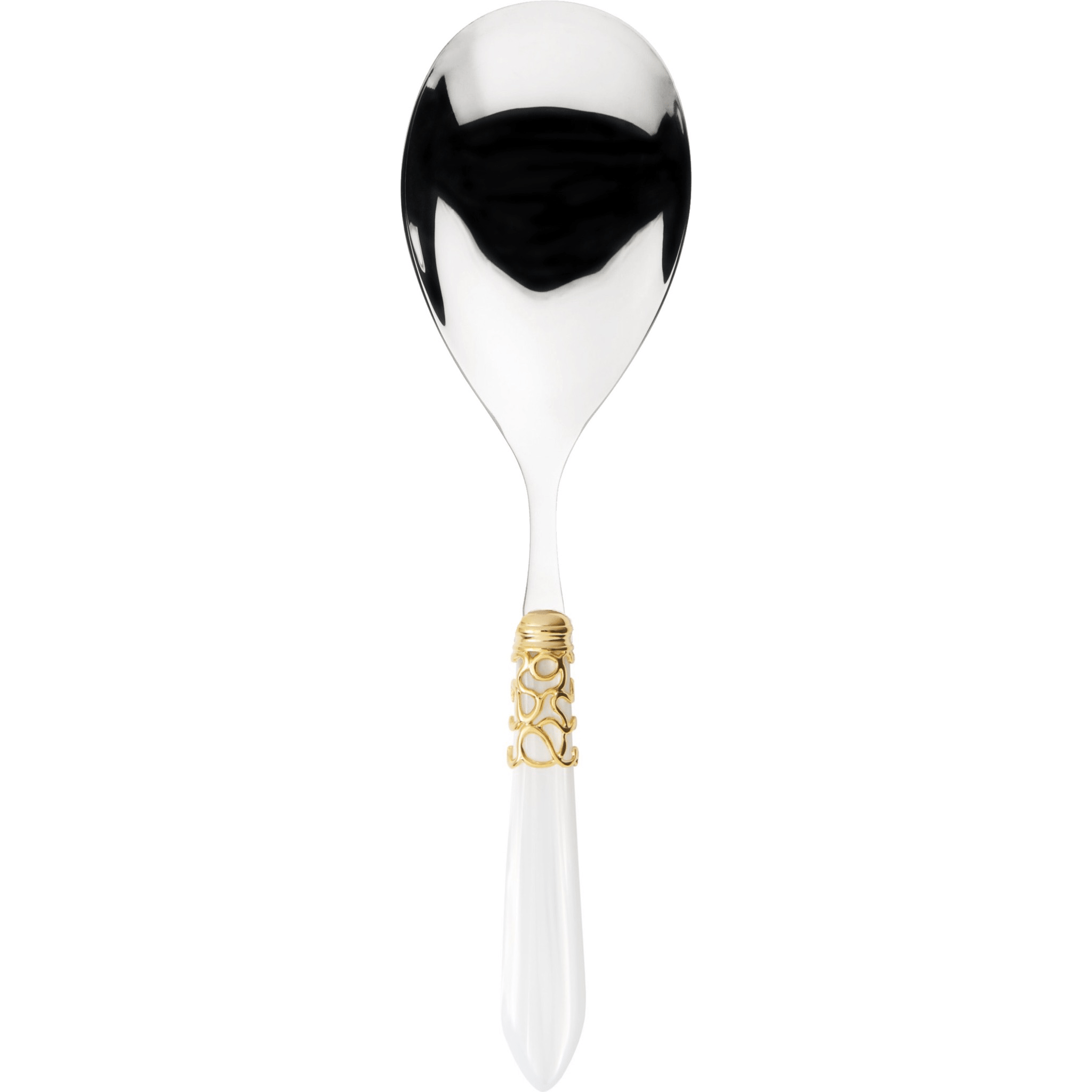 Melodia Gold Rice Casserole Serving Spoon - WHITE-Casa Bugatti USA