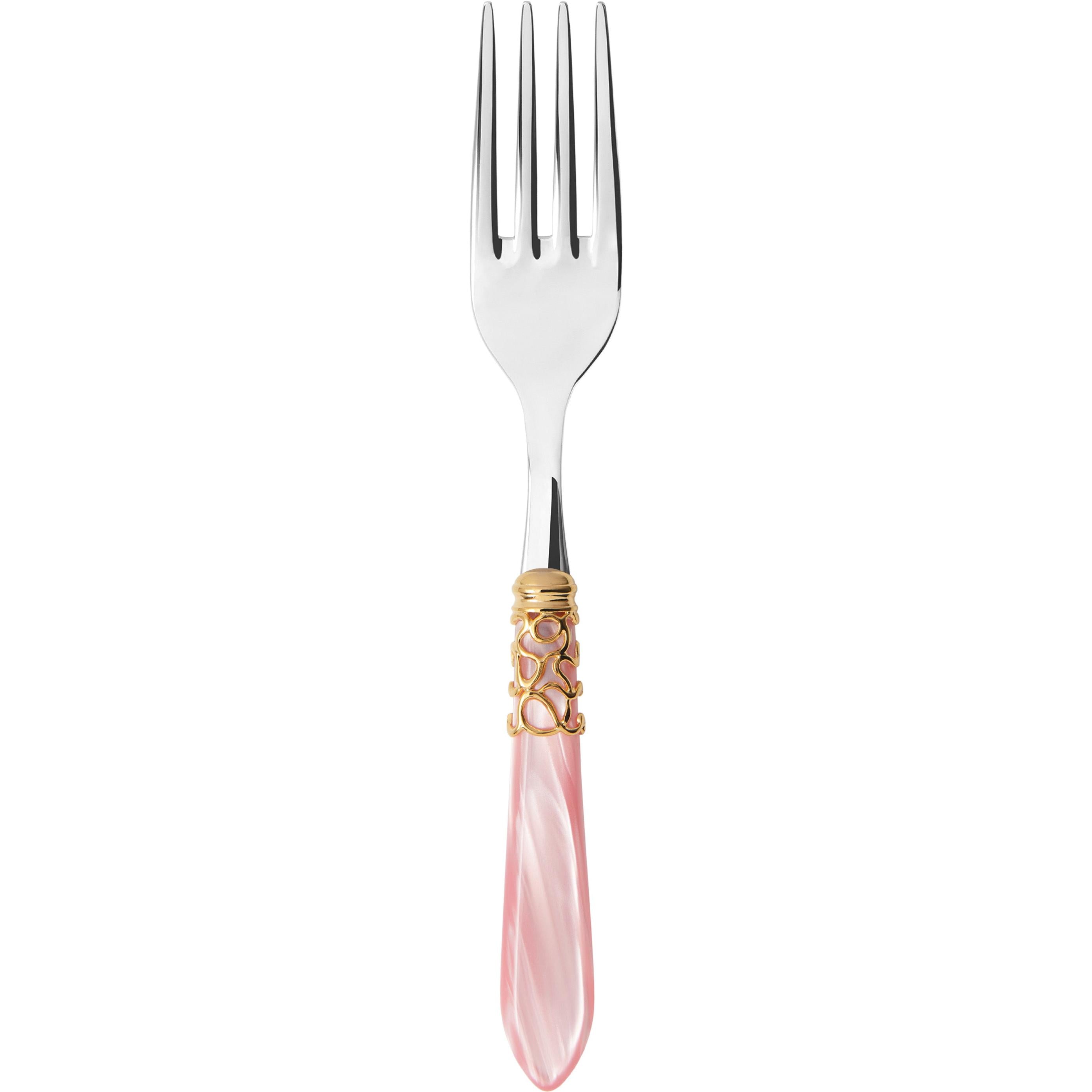 Melodia Gold Serving Fork - pink