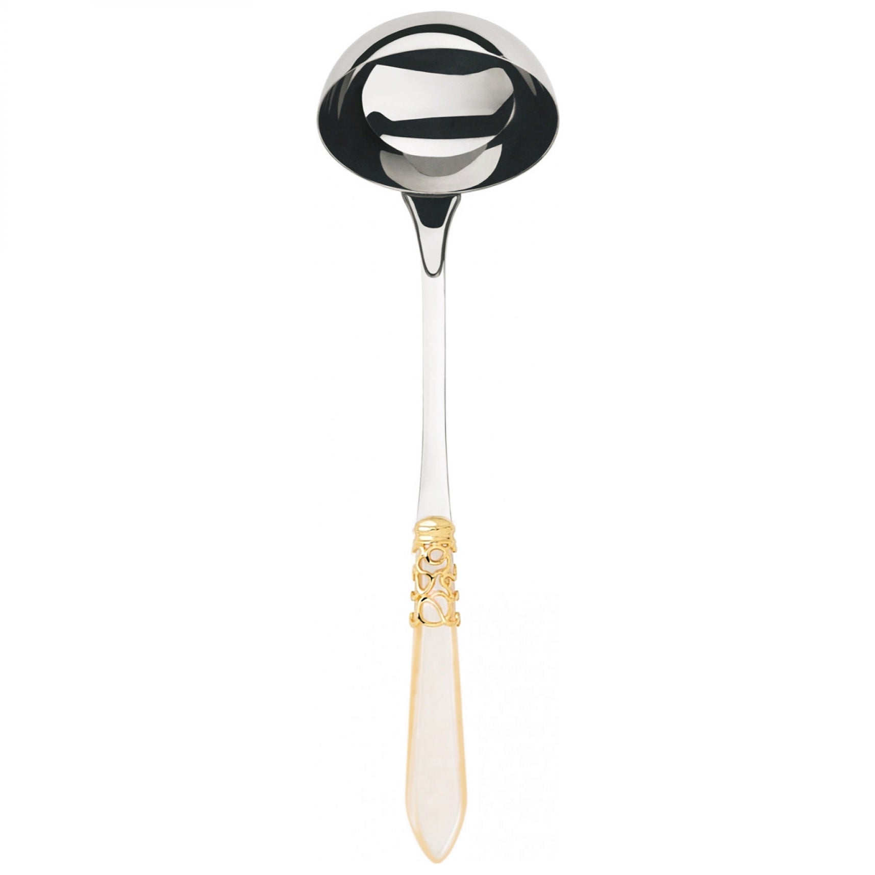 Melodia Gold Soup Ladle ivory-Casa Bugatti USA