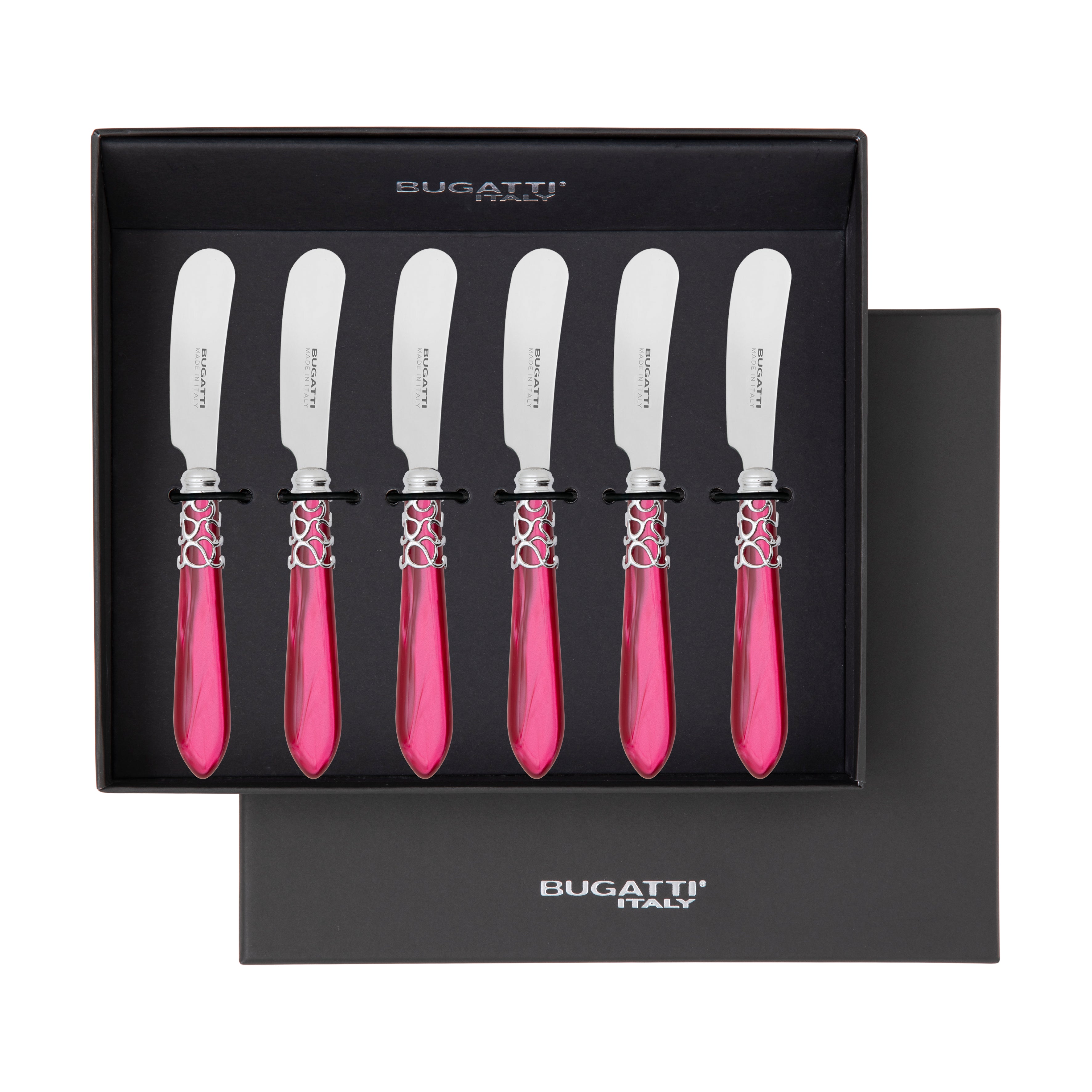 Melodia Spreader / Butter Knife Set - Raspberry-Casa Bugatti USA