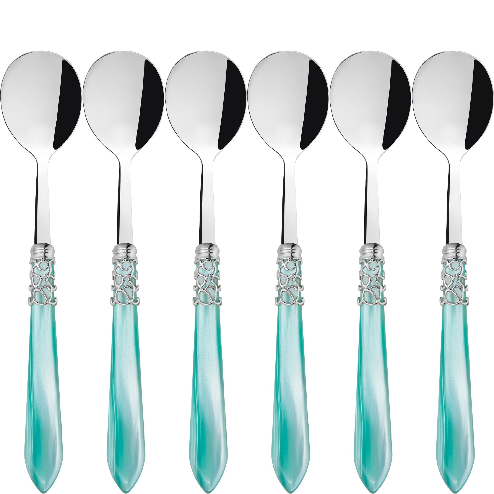 Melodia Brilliant Asian Rice Spoons Set - Aqua-Casa Bugatti USA