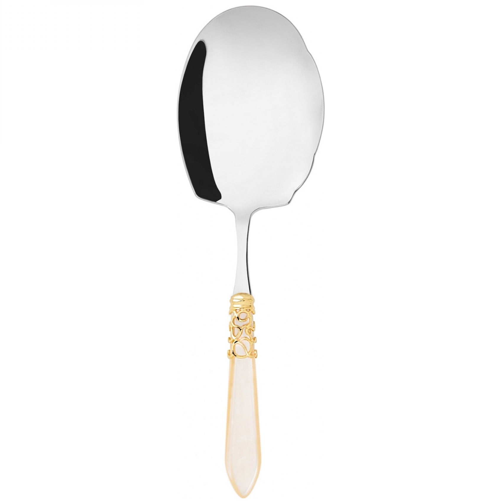 Melodia Gold Kebab Serving Spoon - Ivory-Casa Bugatti USA