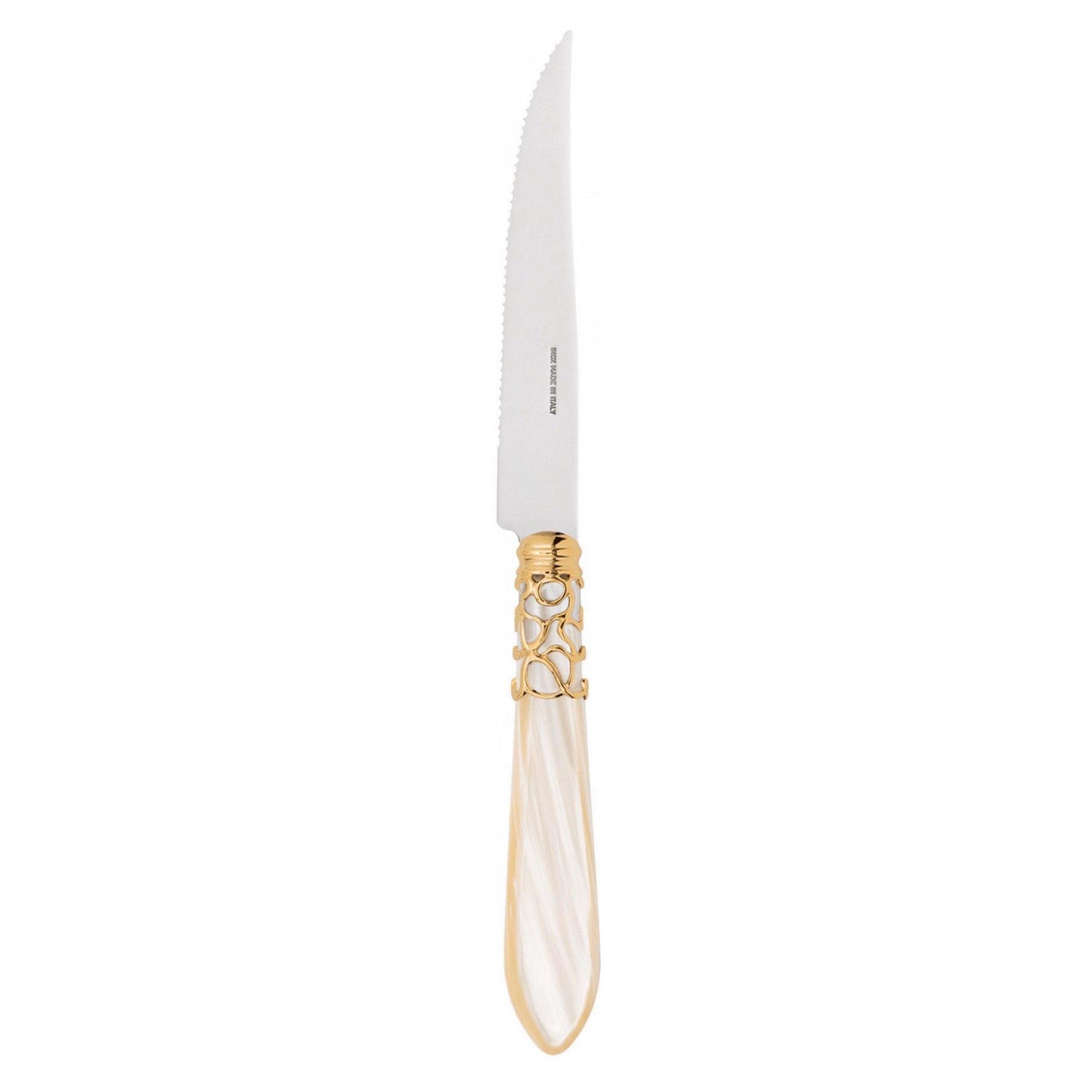 Melodia Gold 6 Piece Steak knife Set - Ivory-Casa Bugatti USA