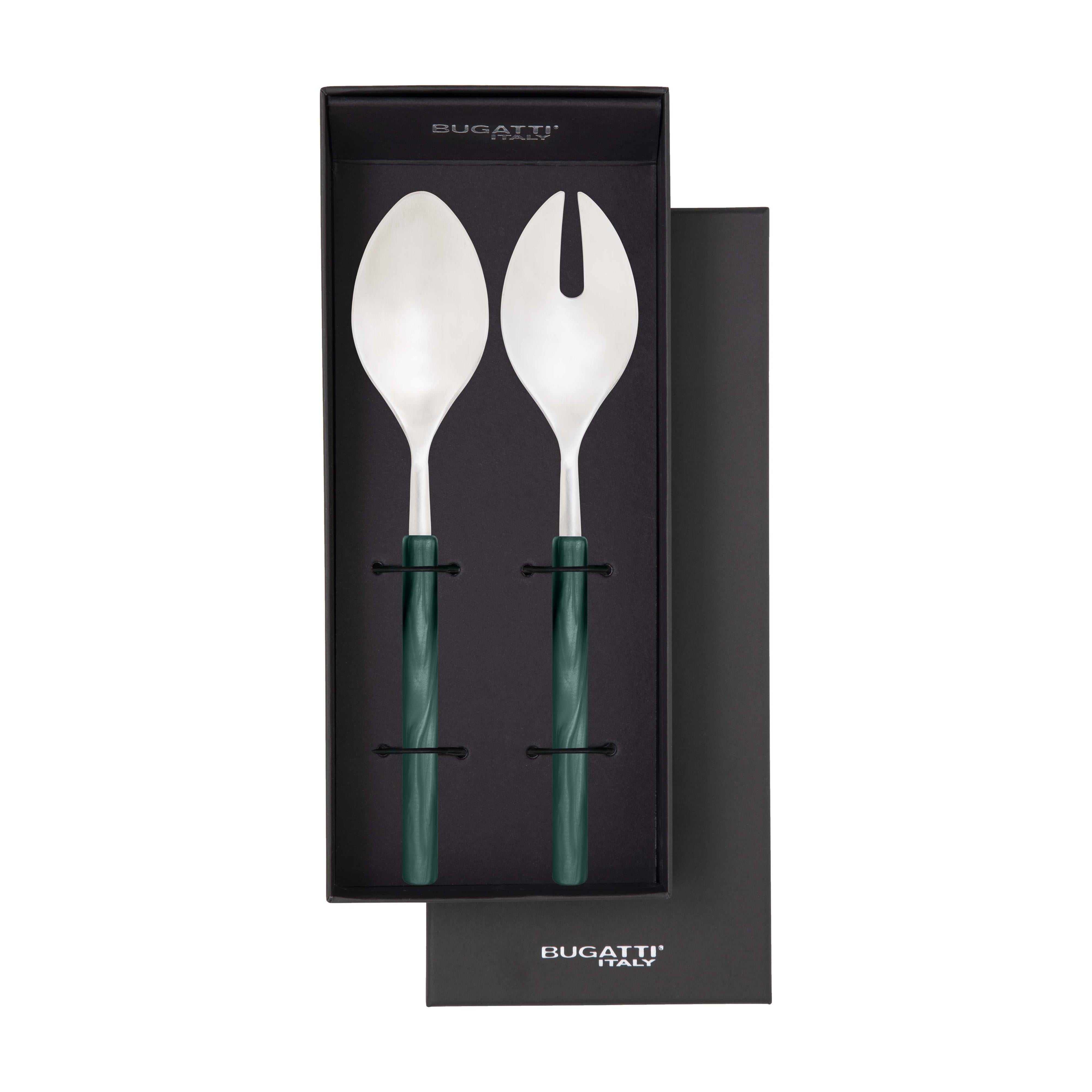 Mediterraneo 2 Piece Salad Serving Set - Green-Casa Bugatti USA