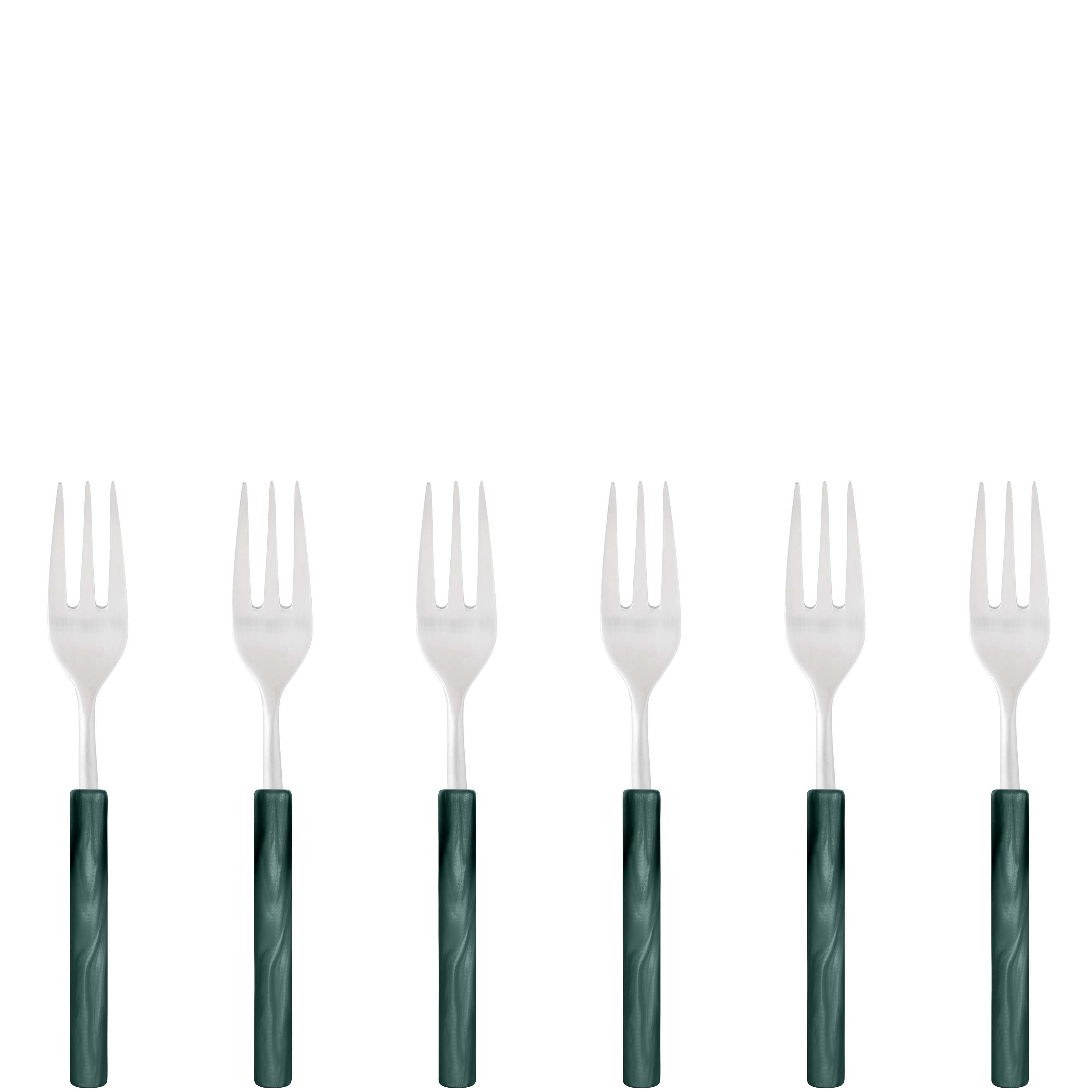 Mediterraneo Cocktail / Cake Forks Set - Green-Casa Bugatti USA