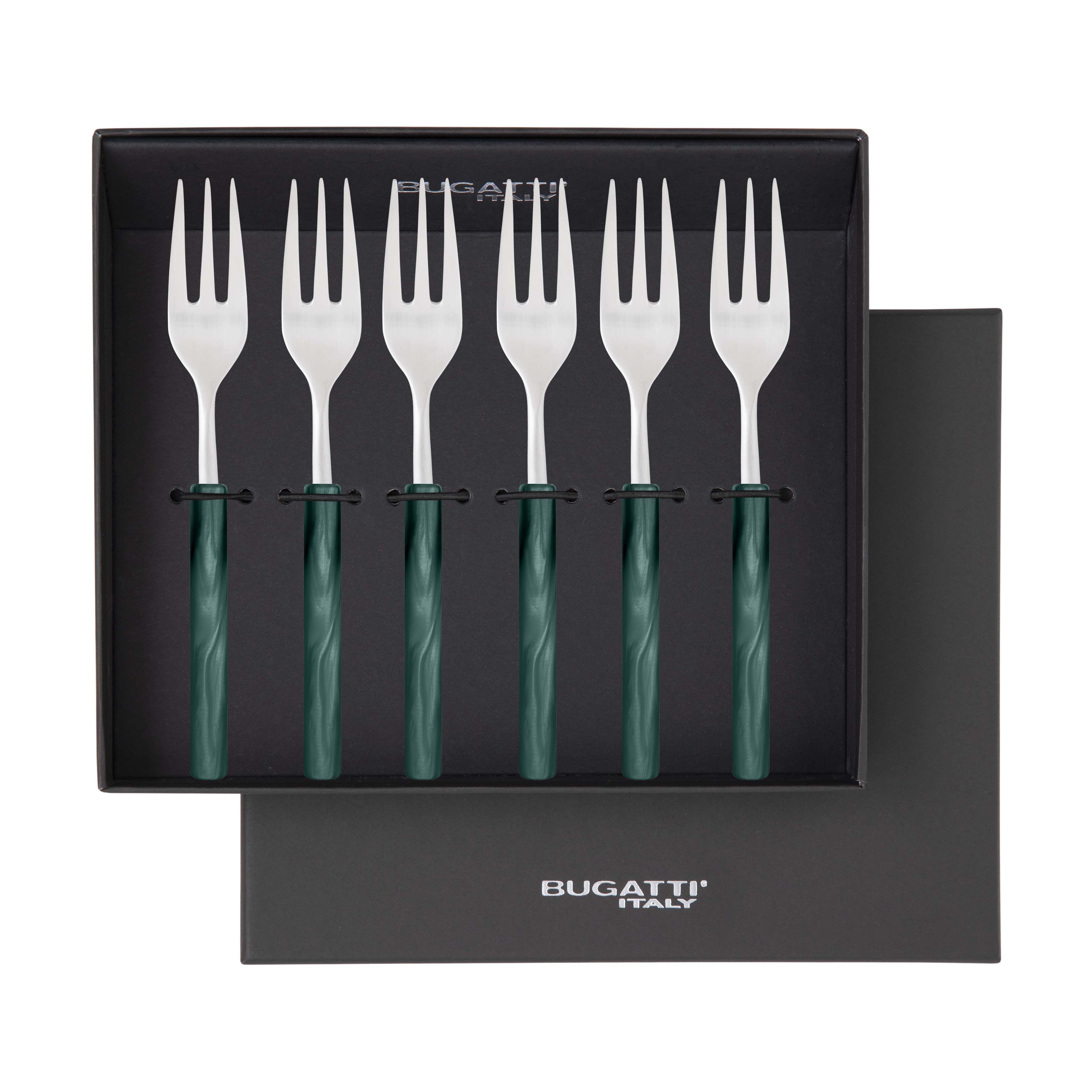 Mediterraneo Cocktail / Cake Forks Set - Green-Casa Bugatti USA