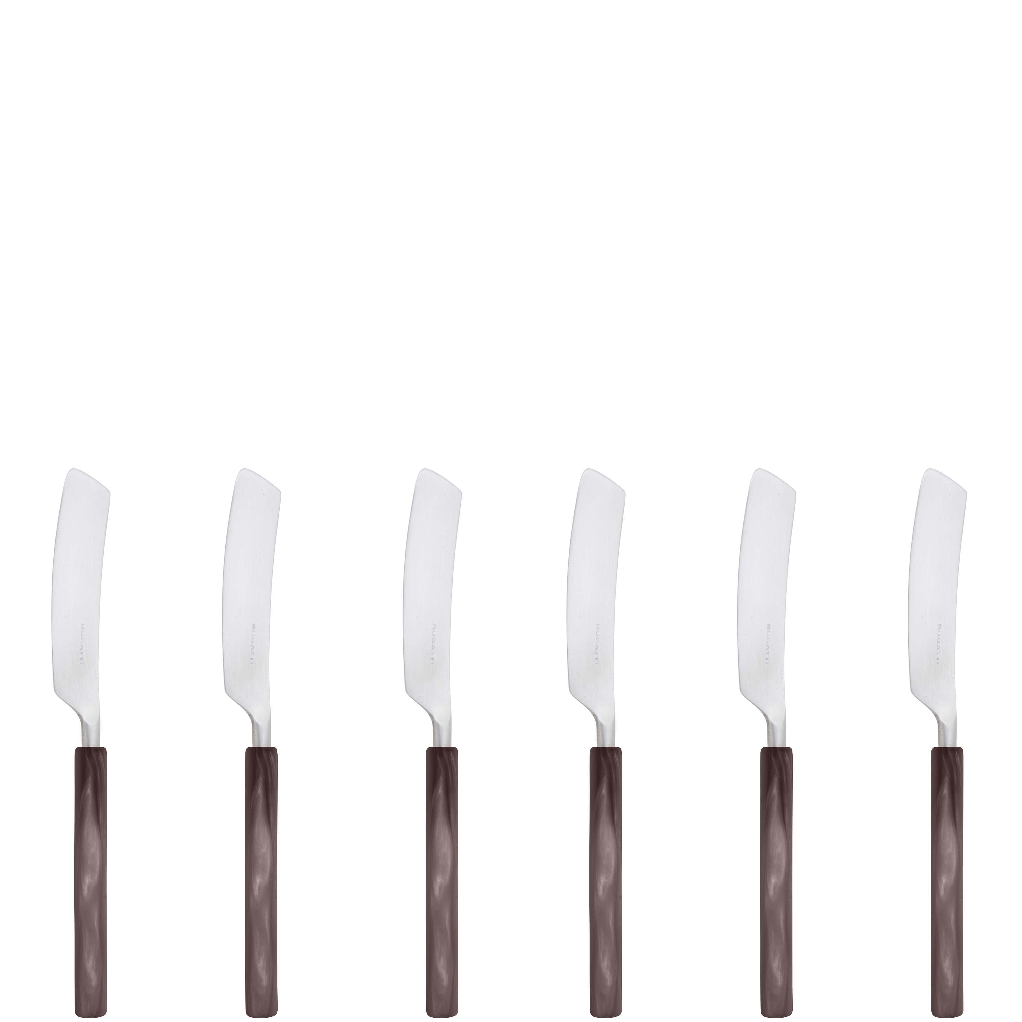 Mediterraneo Butter Knives Set - Chocolate Brown