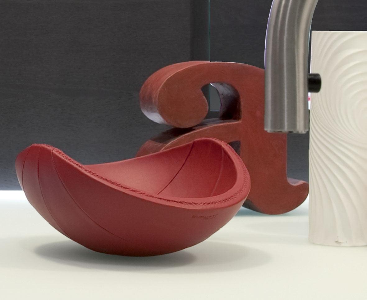 NINNA NANNA center piece in leather - red-Casa Bugatti USA