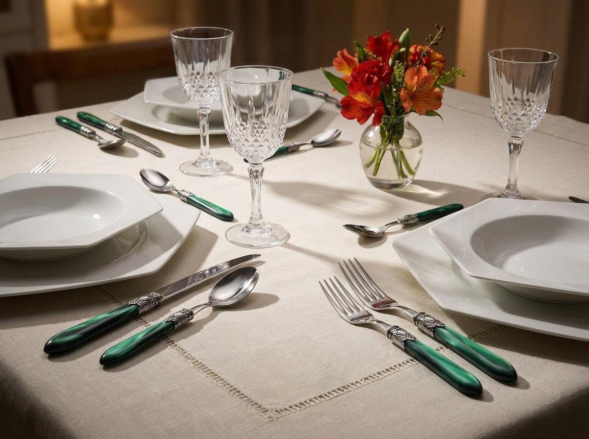 Oxford Antique 5 piece place setting - EMERALD GREEN pearlescent