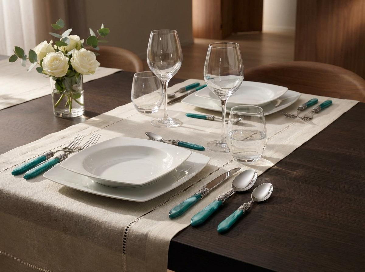Oxford Antique 5 piece place setting - AQUA