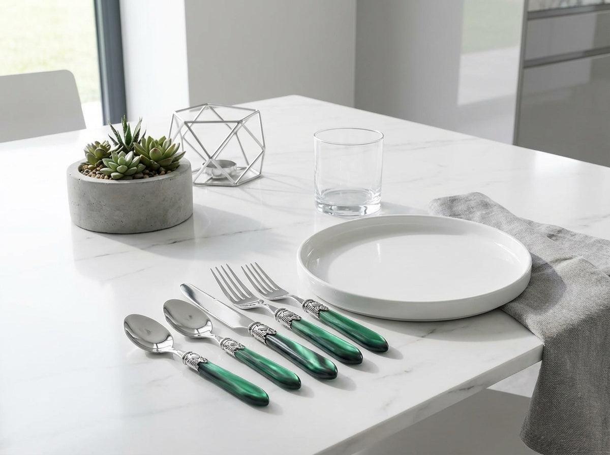 Oxford Antique 5 piece place setting - EMERALD GREEN pearlescent