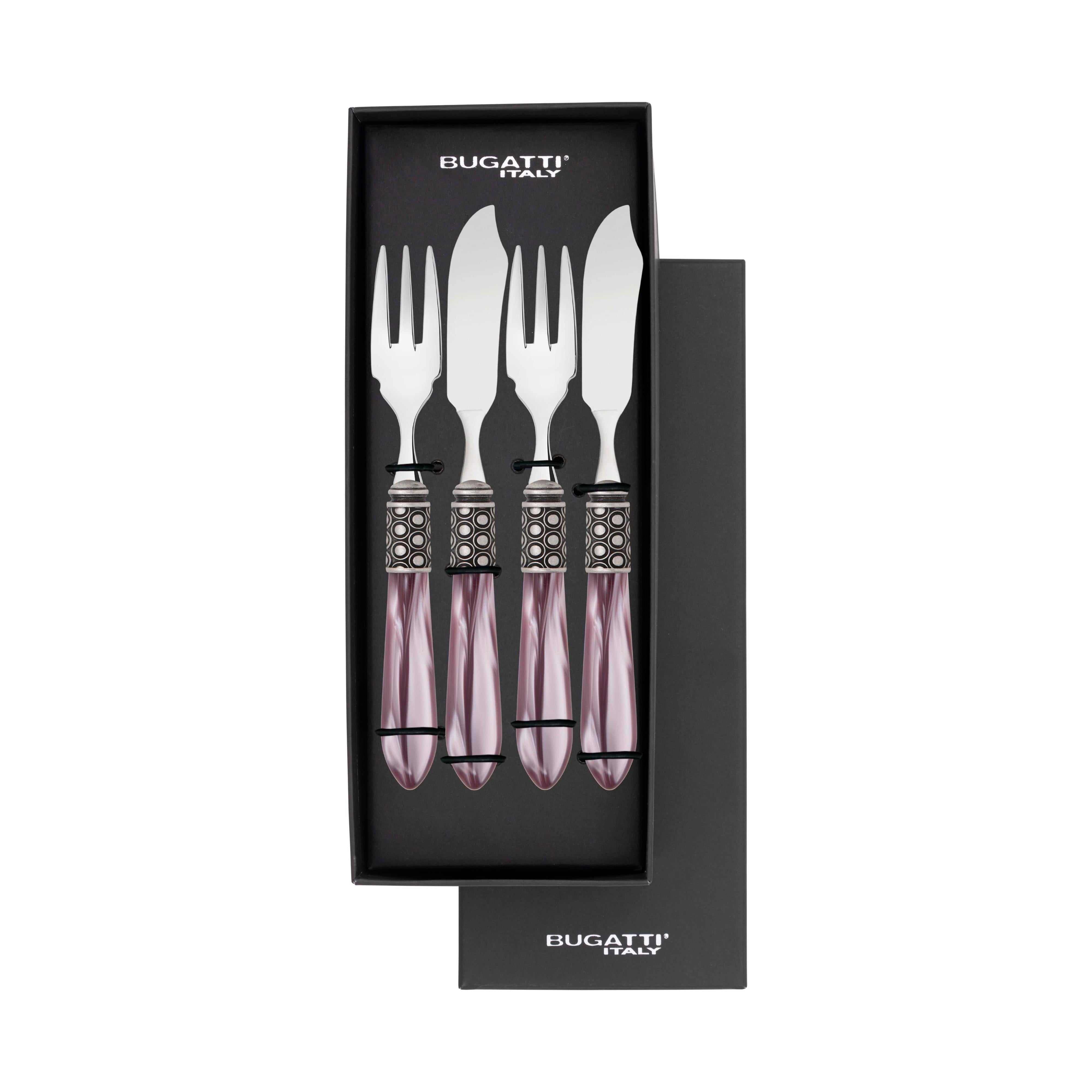 Optical Antique 12 Piece Fish Set - lilac