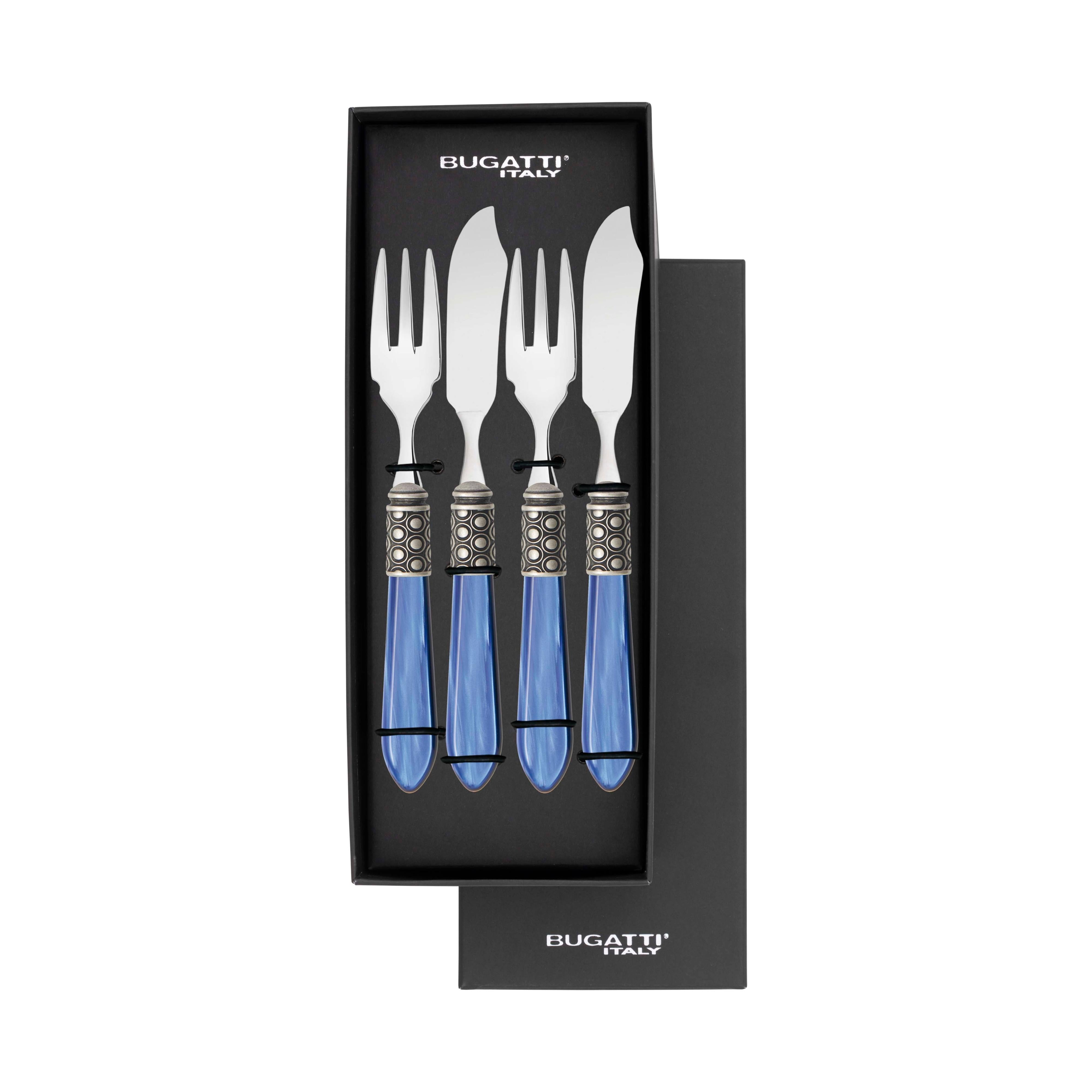 Optical Antique 12 Piece Fish Set - royal blue