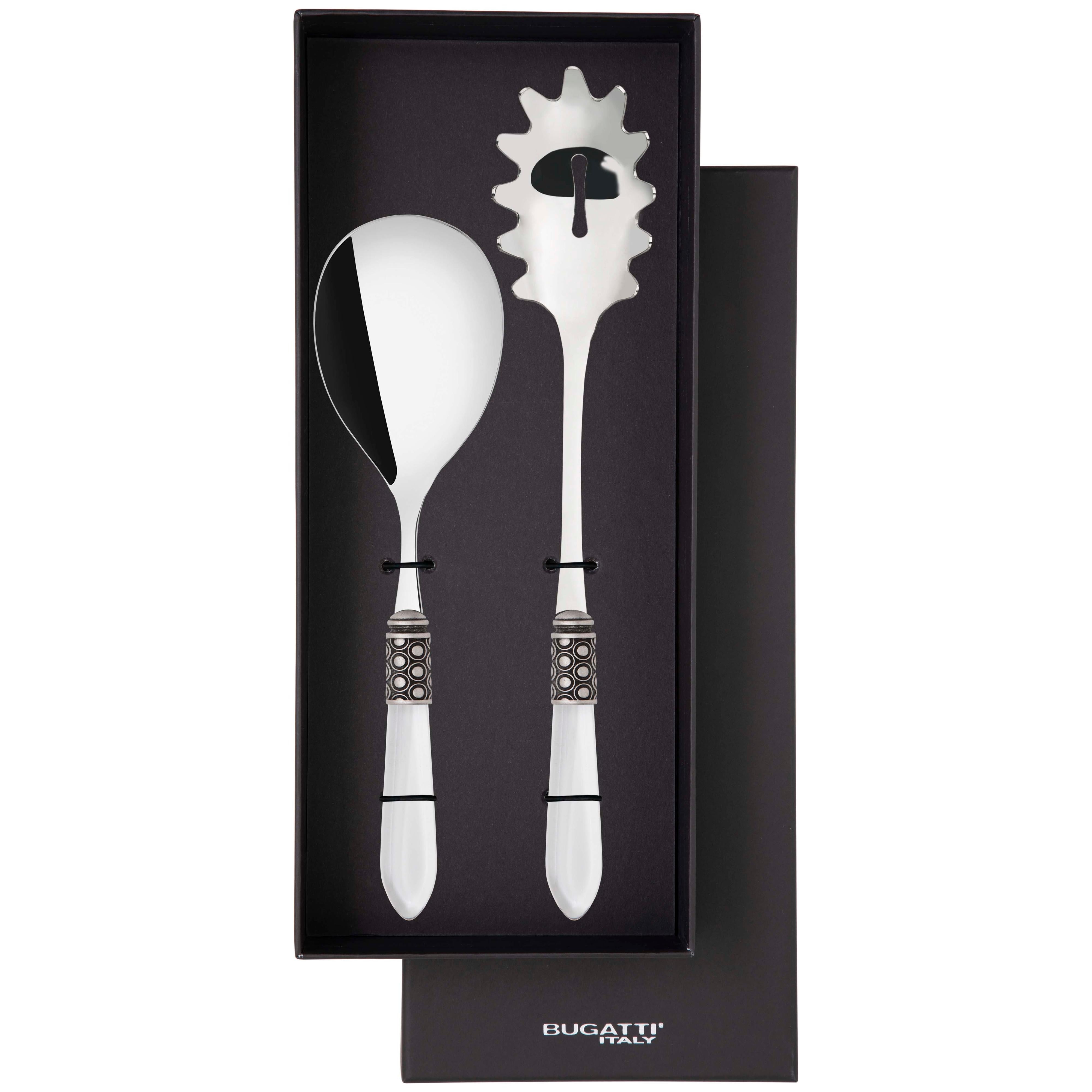 Optical Antique 2 Piece Pasta Set in gift box - clear