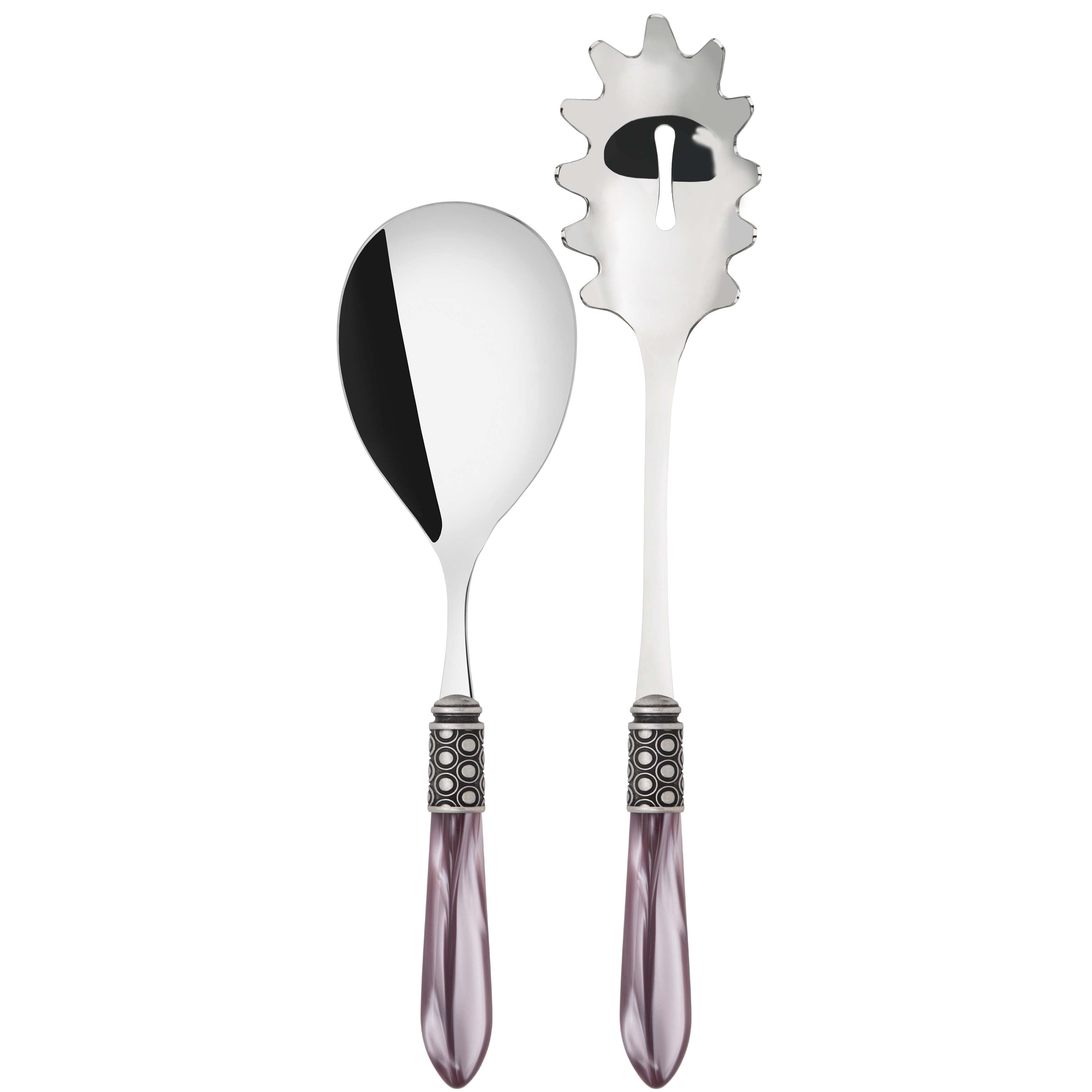 Optical Antique 2 Piece Pasta Set in gift box - lilac