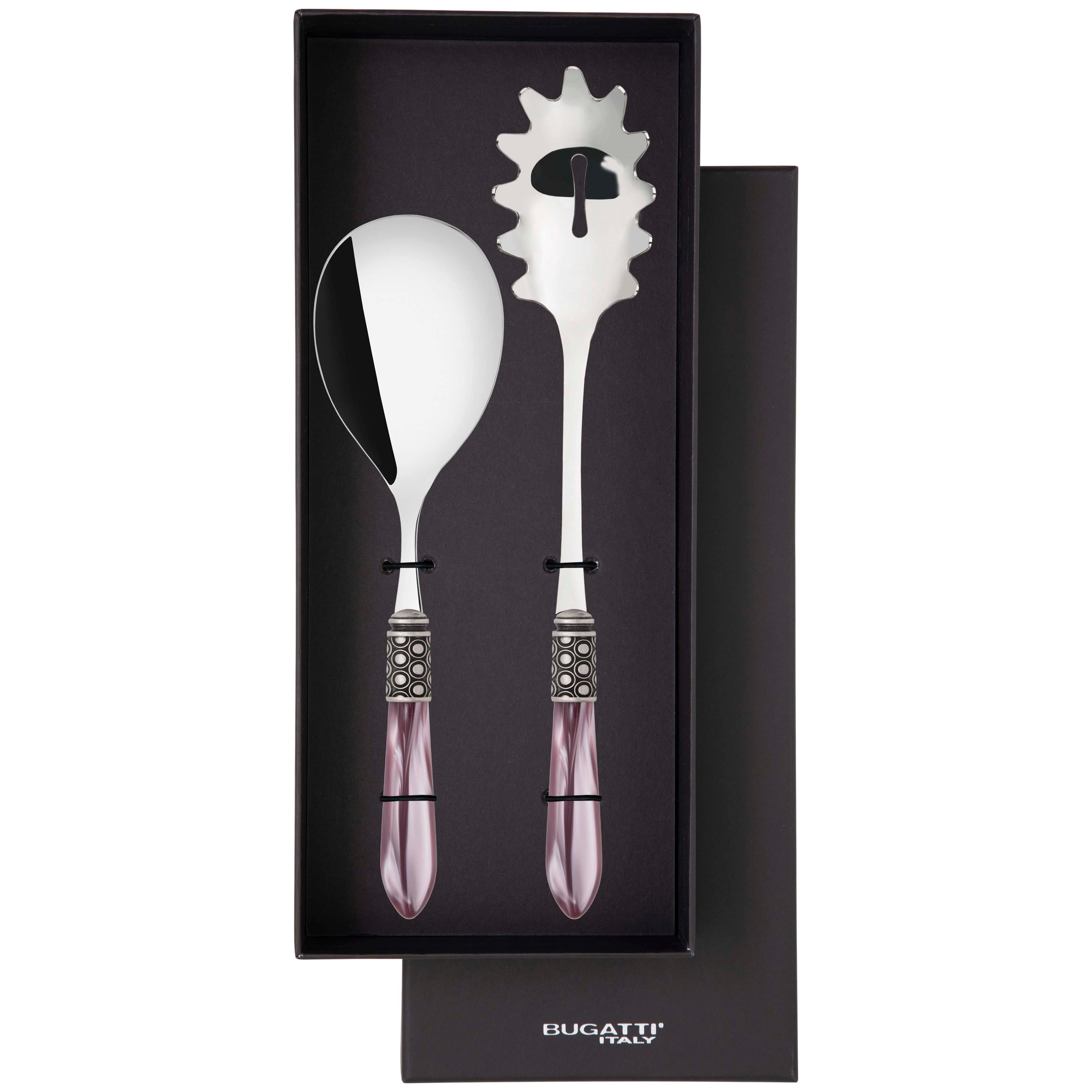 Optical Antique 2 Piece Pasta Set in gift box - lilac