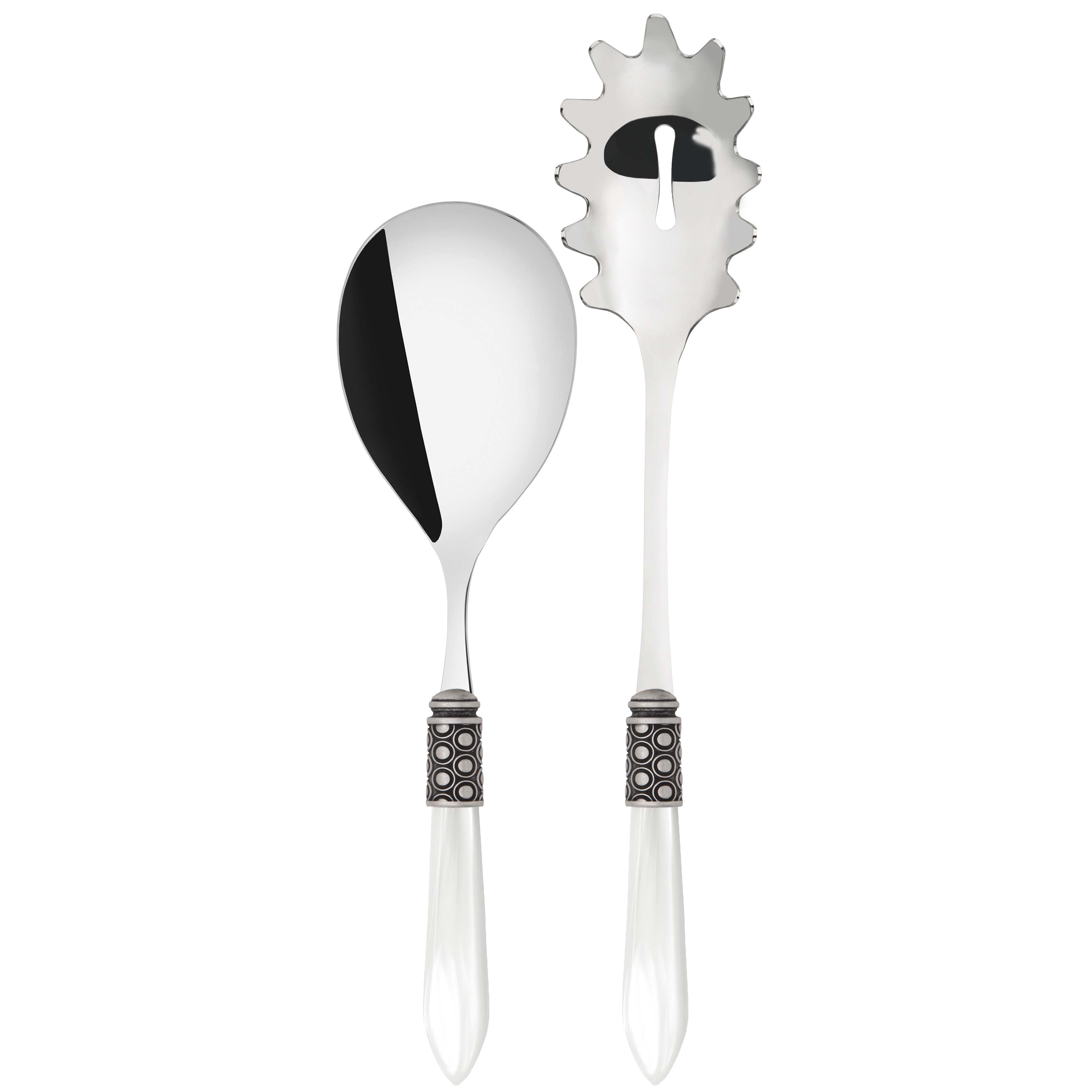 Optical Antique 2 Piece Pasta Set in gift box - white