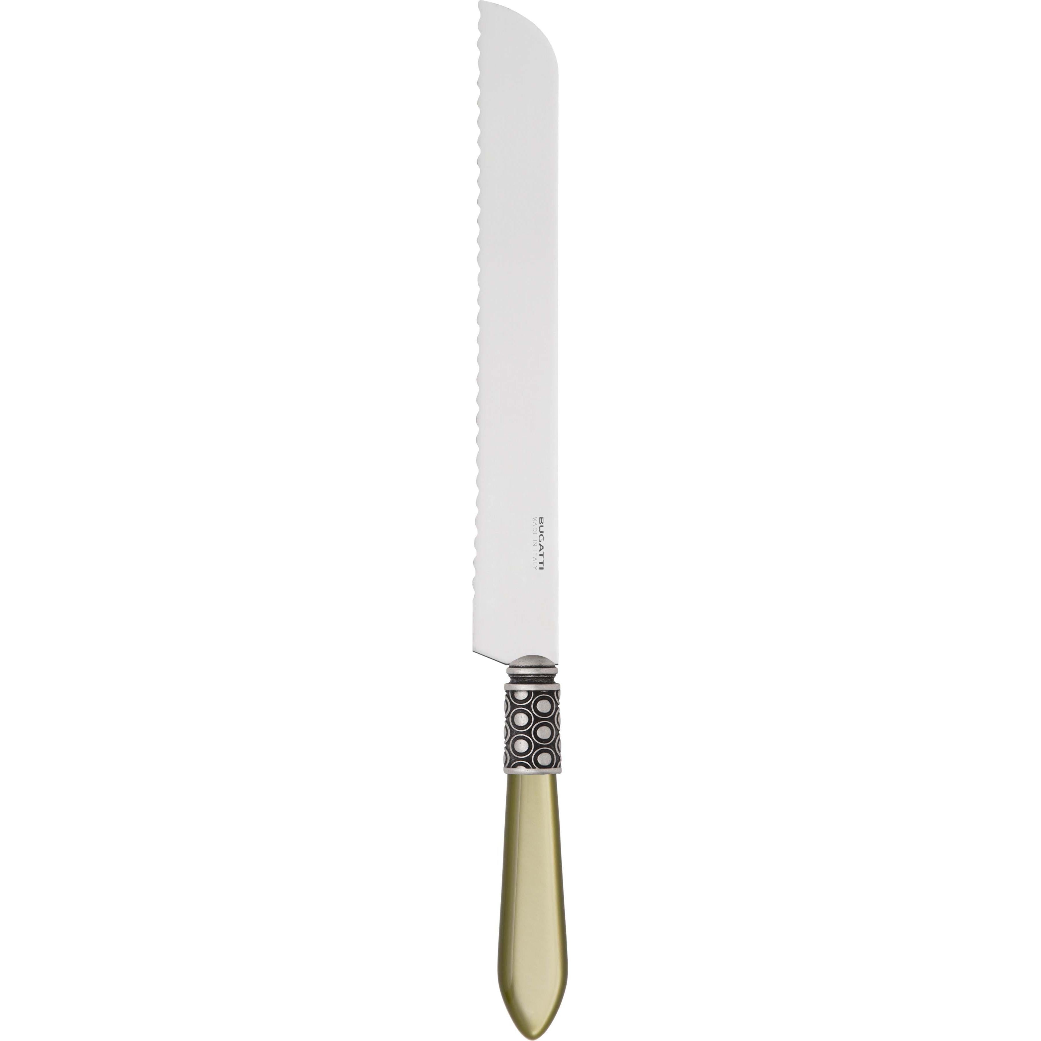 Optical Antique Bread Knife - chartreuse green