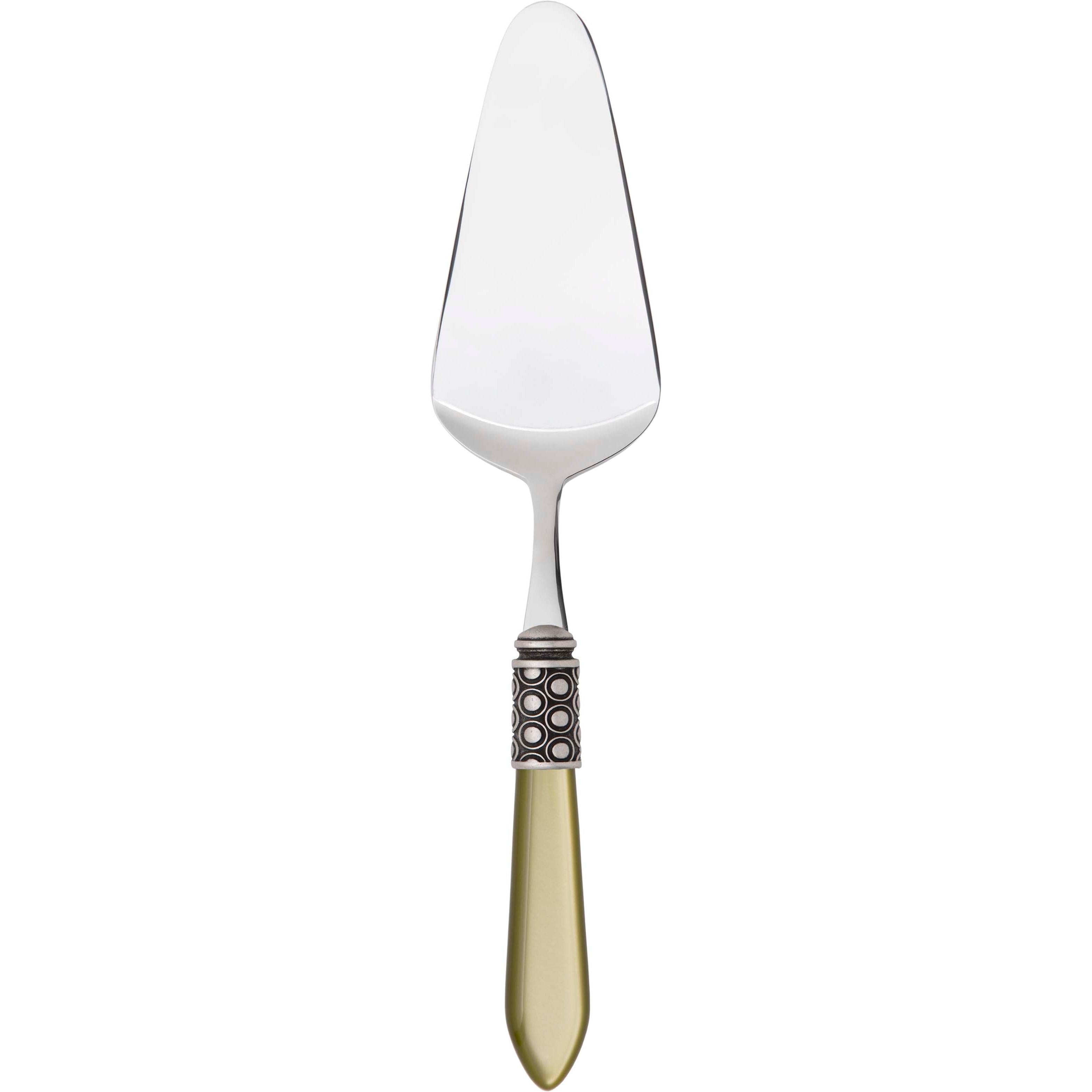 Optical Antique Cake Server - chartreuse green