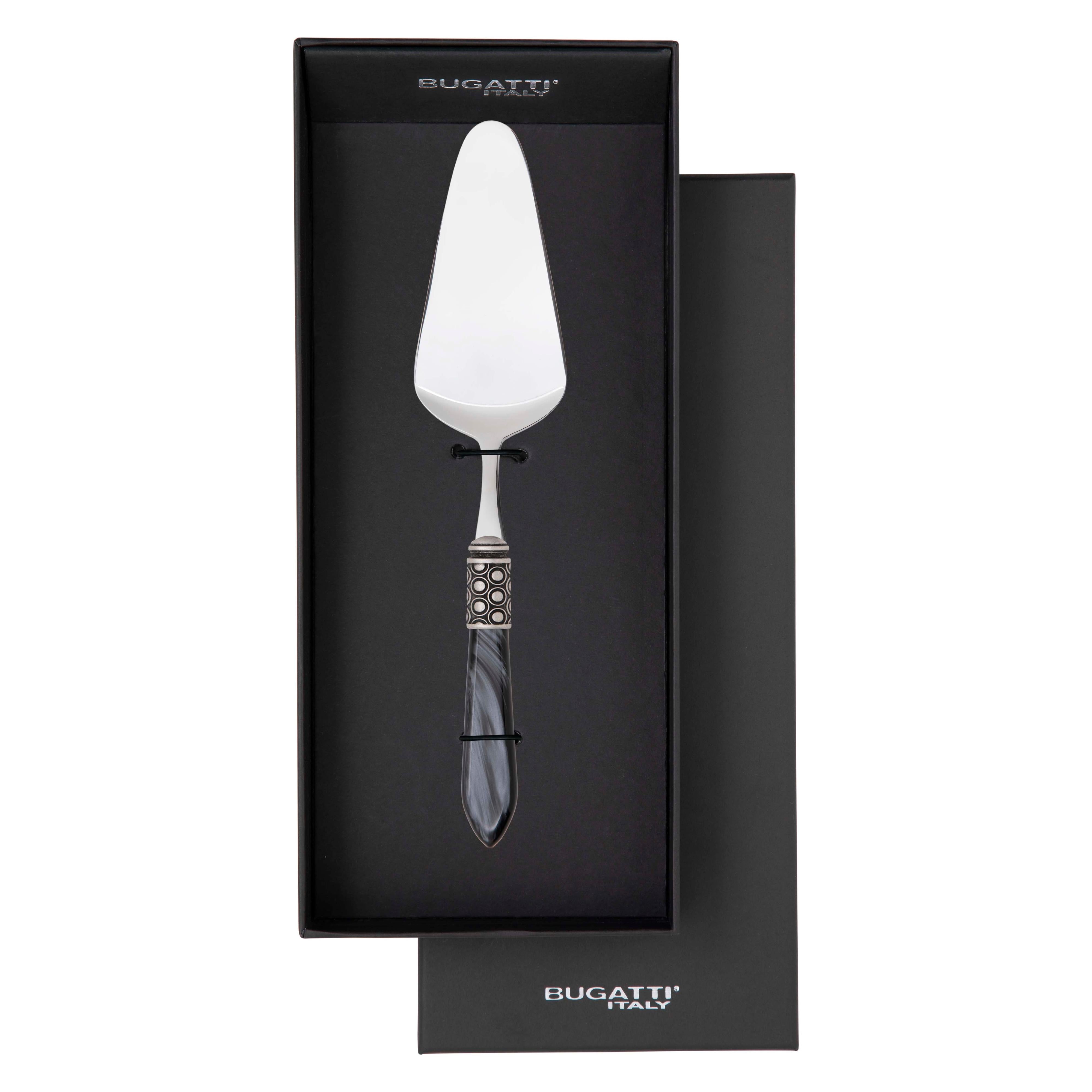 Optical Antique Cake Server in gift box - charcoal