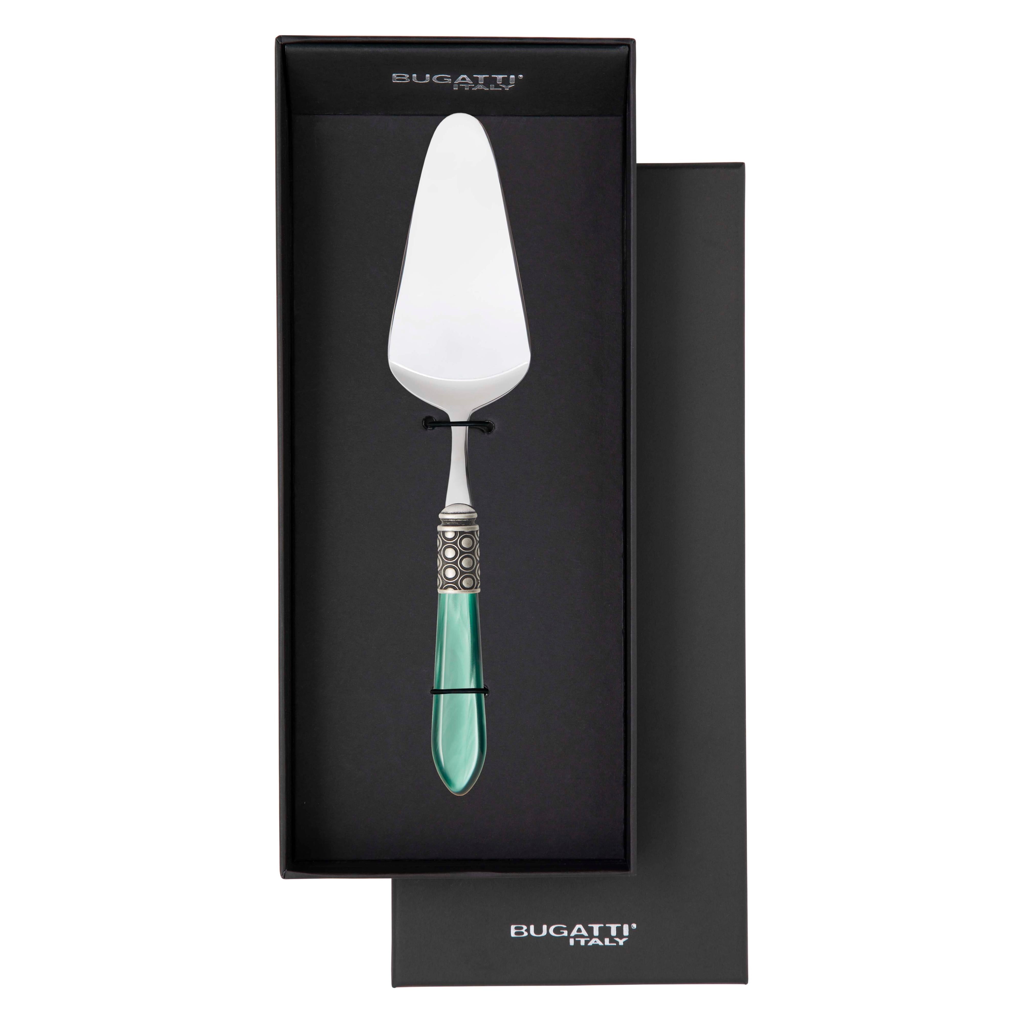 Optical Antique Cake Server in gift box - green