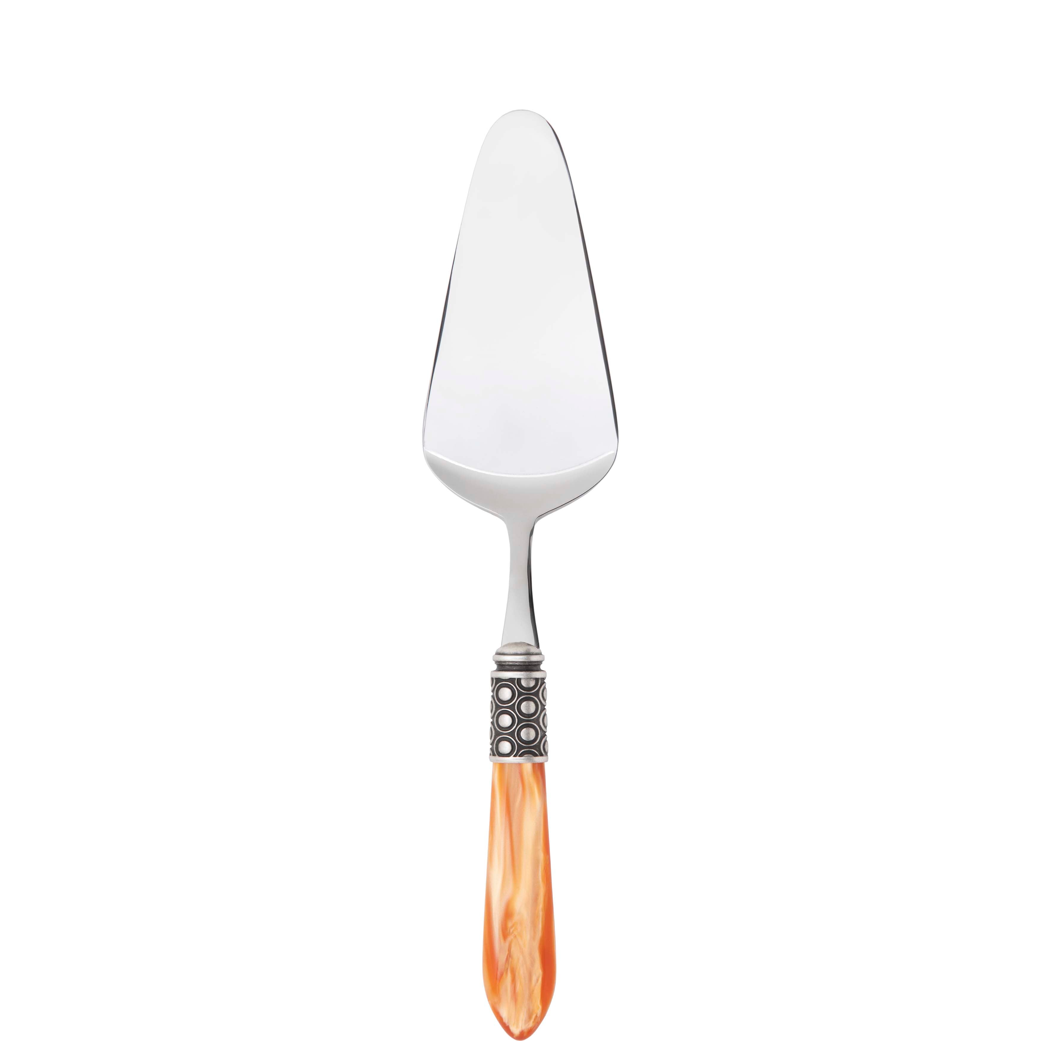 Optical Antique Cake Server in gift box - tangerine
