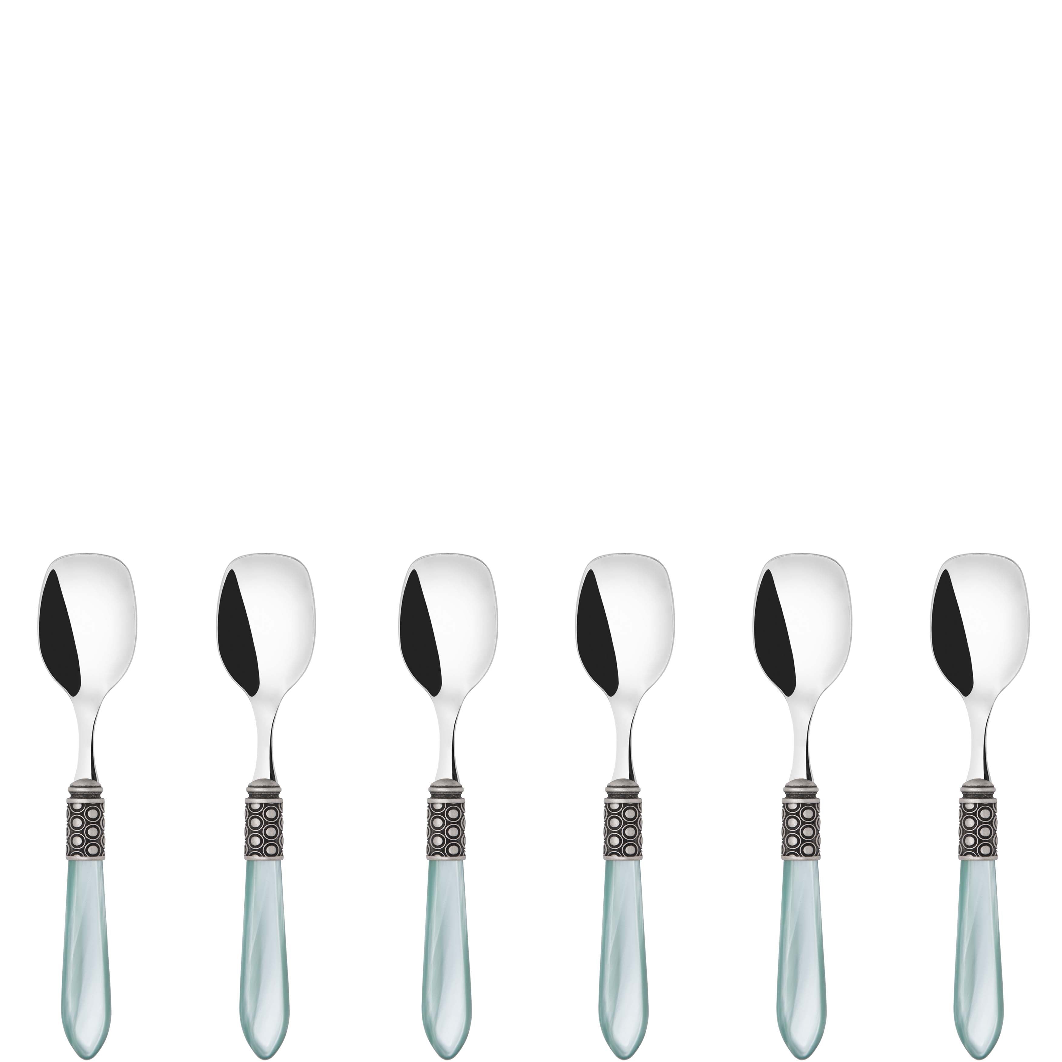 Optical Antique Ice Cream Spoons Set in gift box - aqua-Casa Bugatti USA