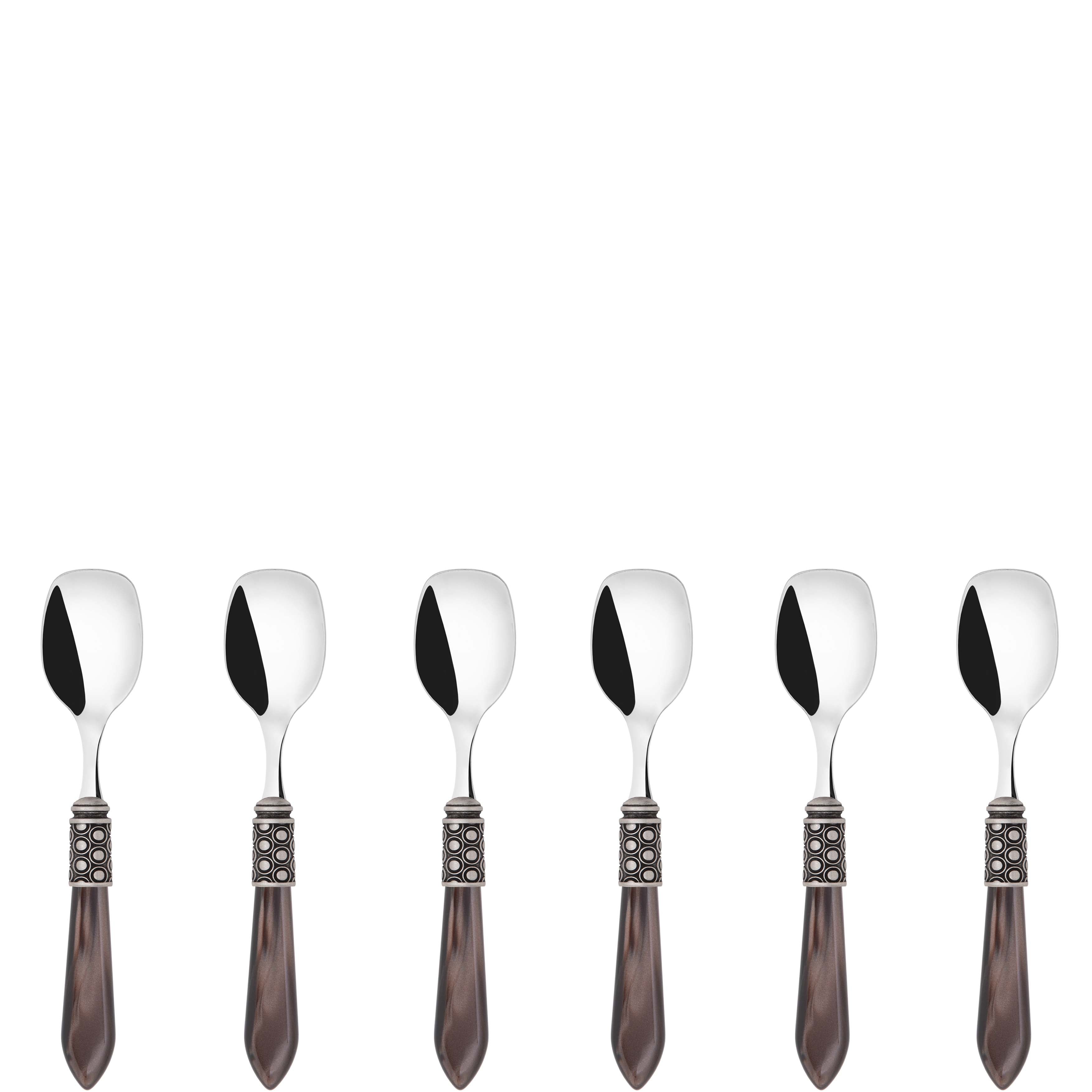 Optical Antique Ice Cream Spoons Set in gift box - chocolate