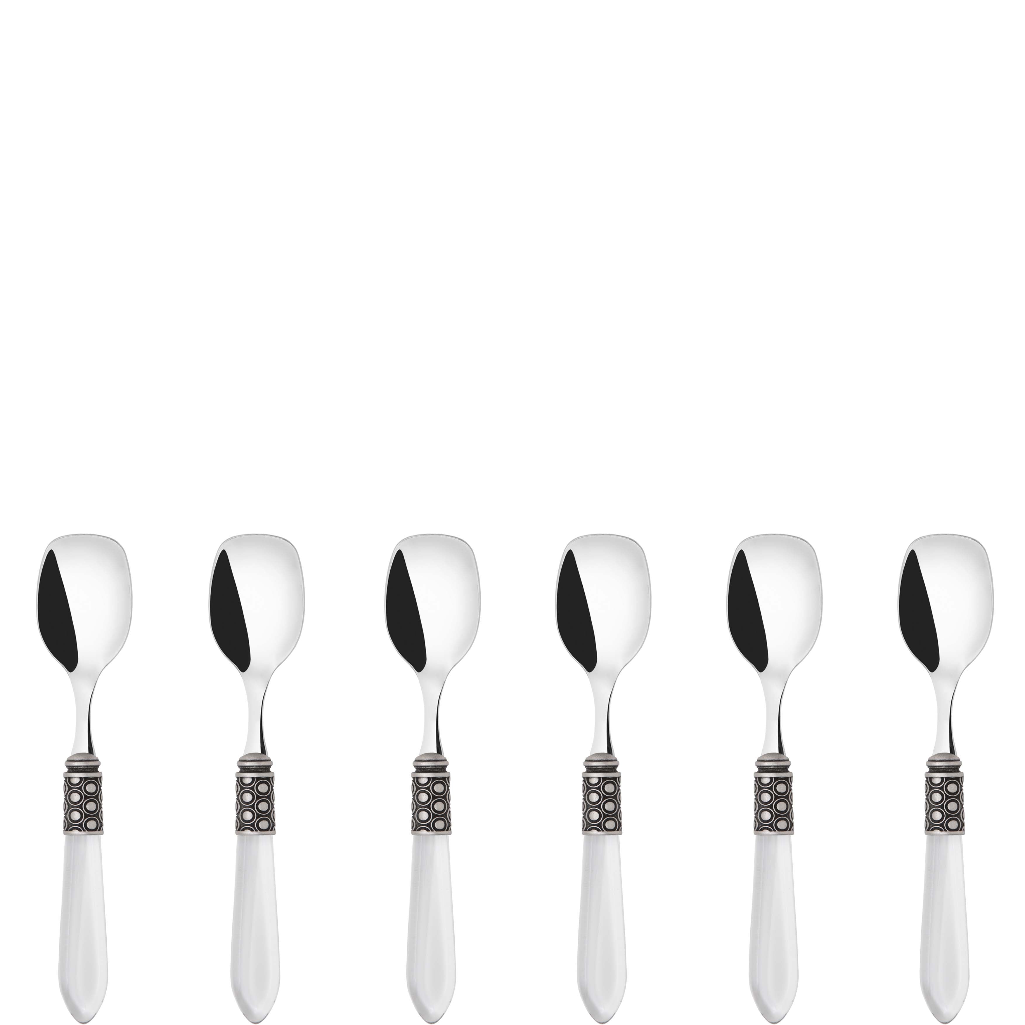 Optical Antique Ice Cream Spoons Set in gift box - clear
