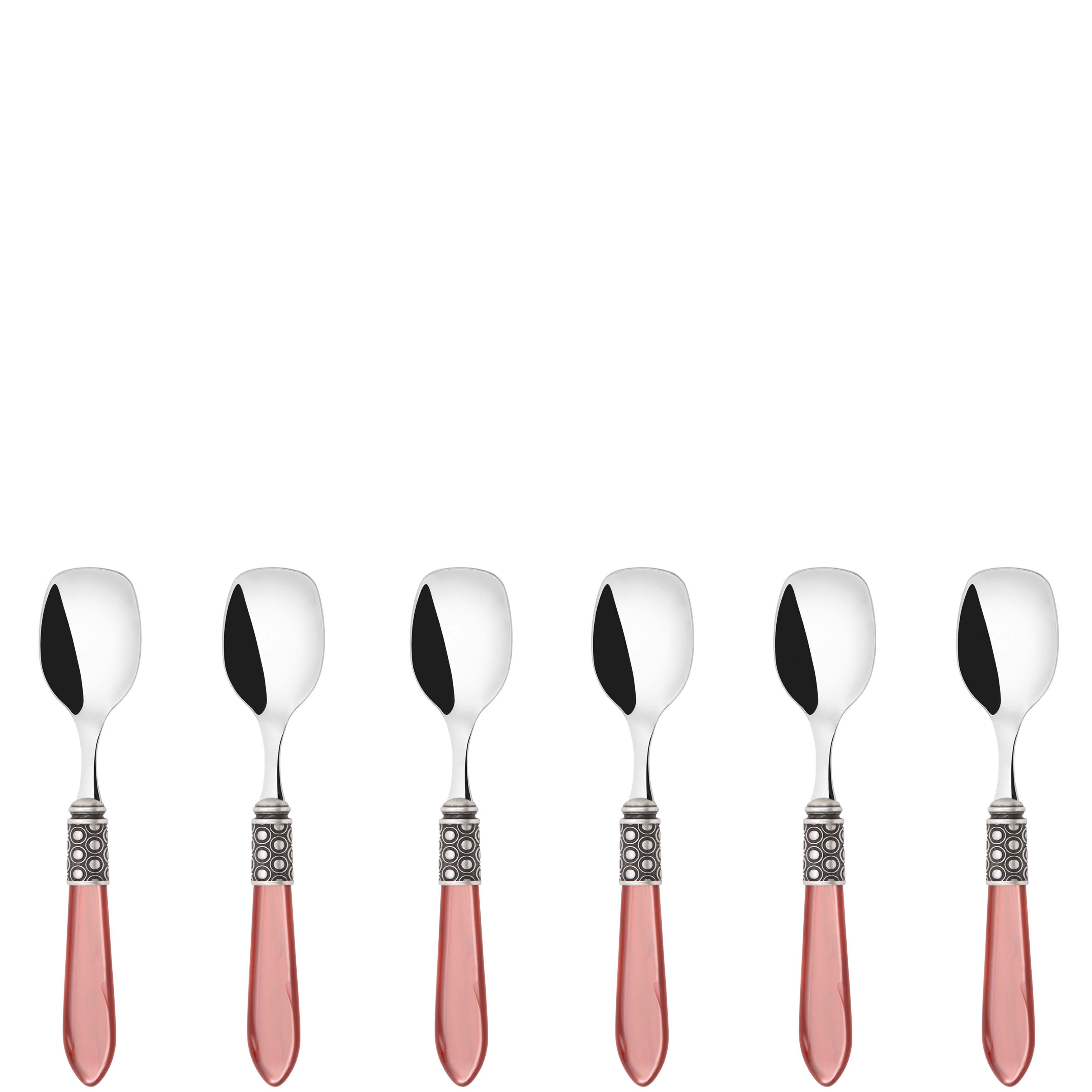 Optical Antique Ice Cream Spoons Set in gift box - rust