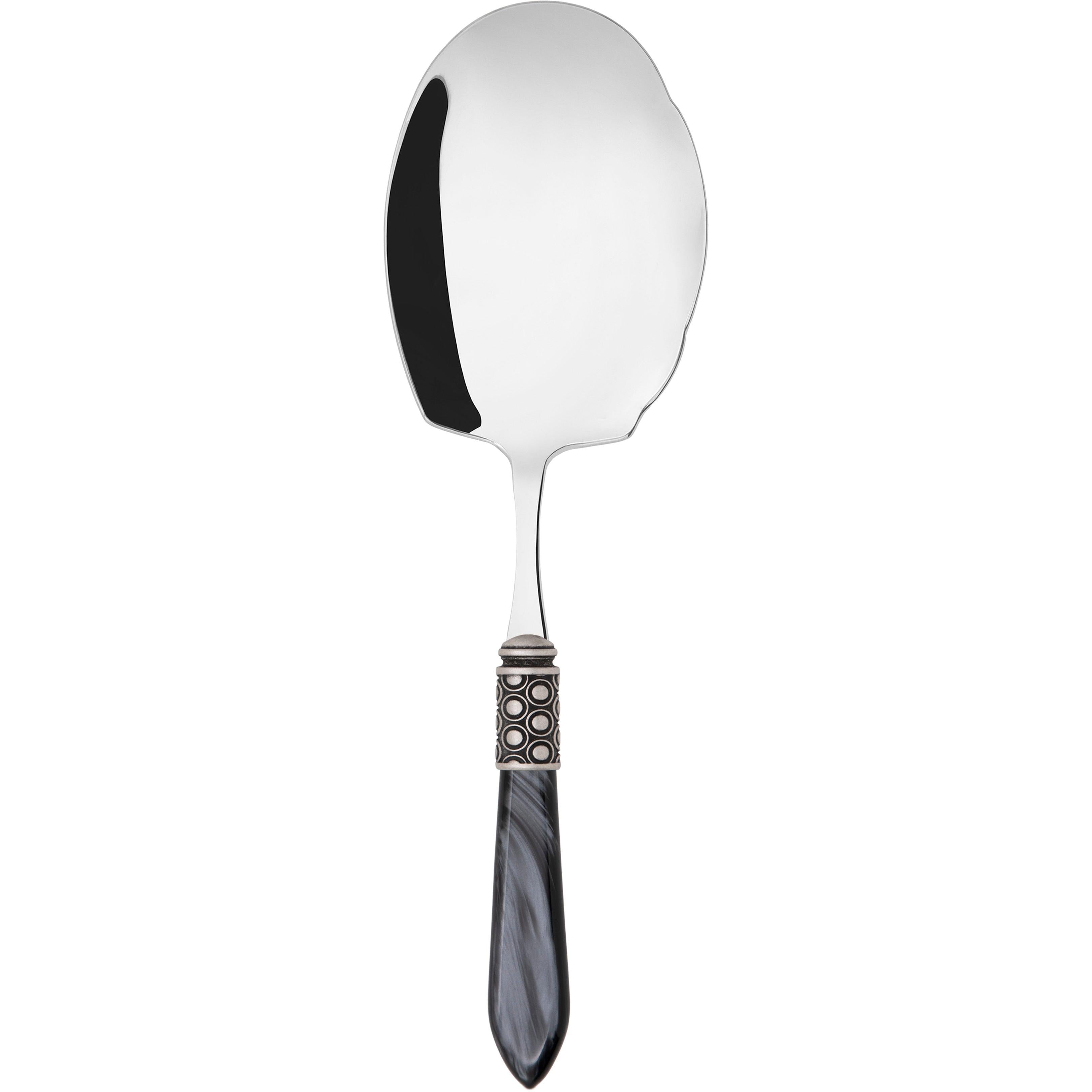 Optical Antique Kebab Serving Spoon - charcoal
