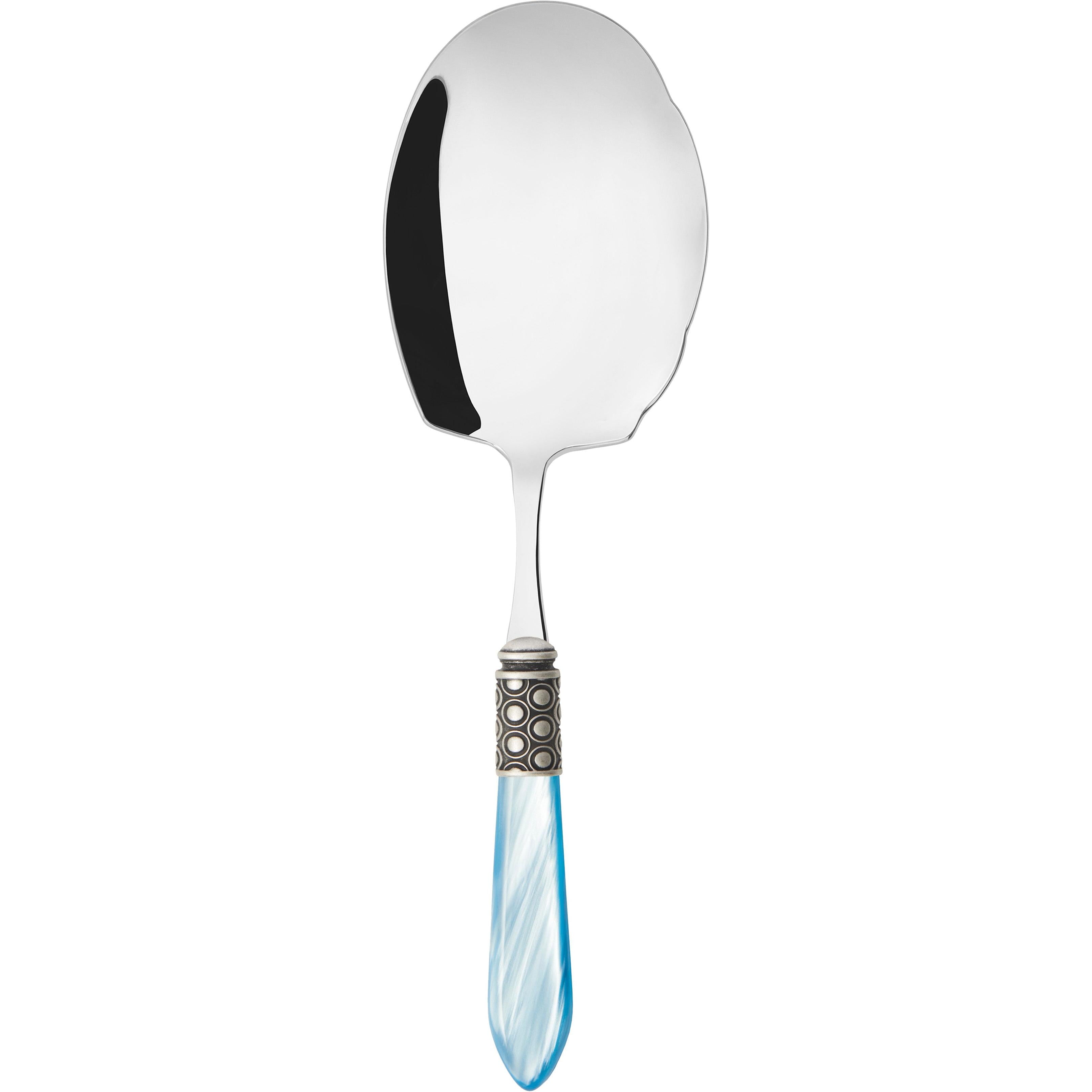 Optical Antique Kebab Serving Spoon - sky blue