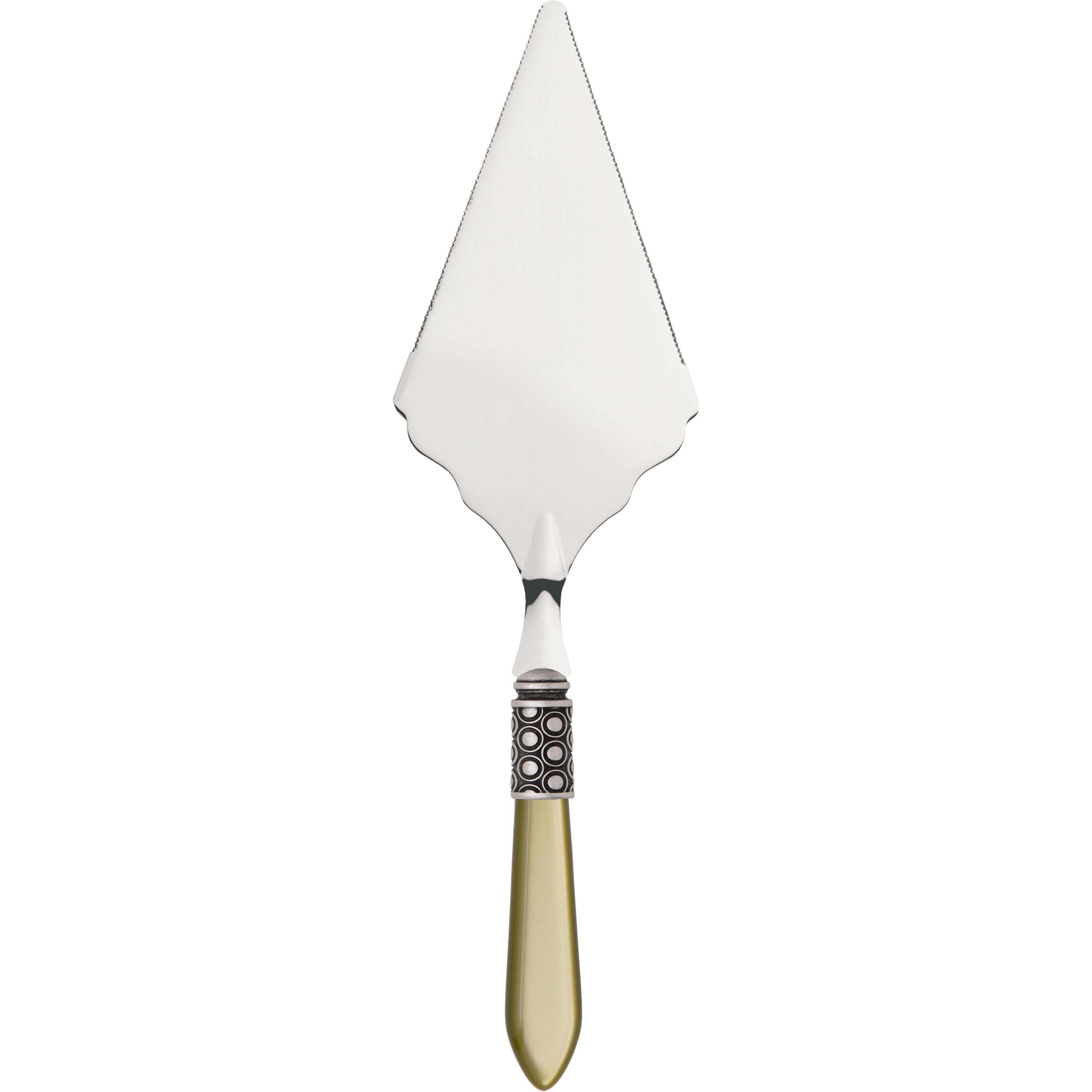 Optical Antique Large Cake Server Serrated - chartreuse green-Casa Bugatti USA