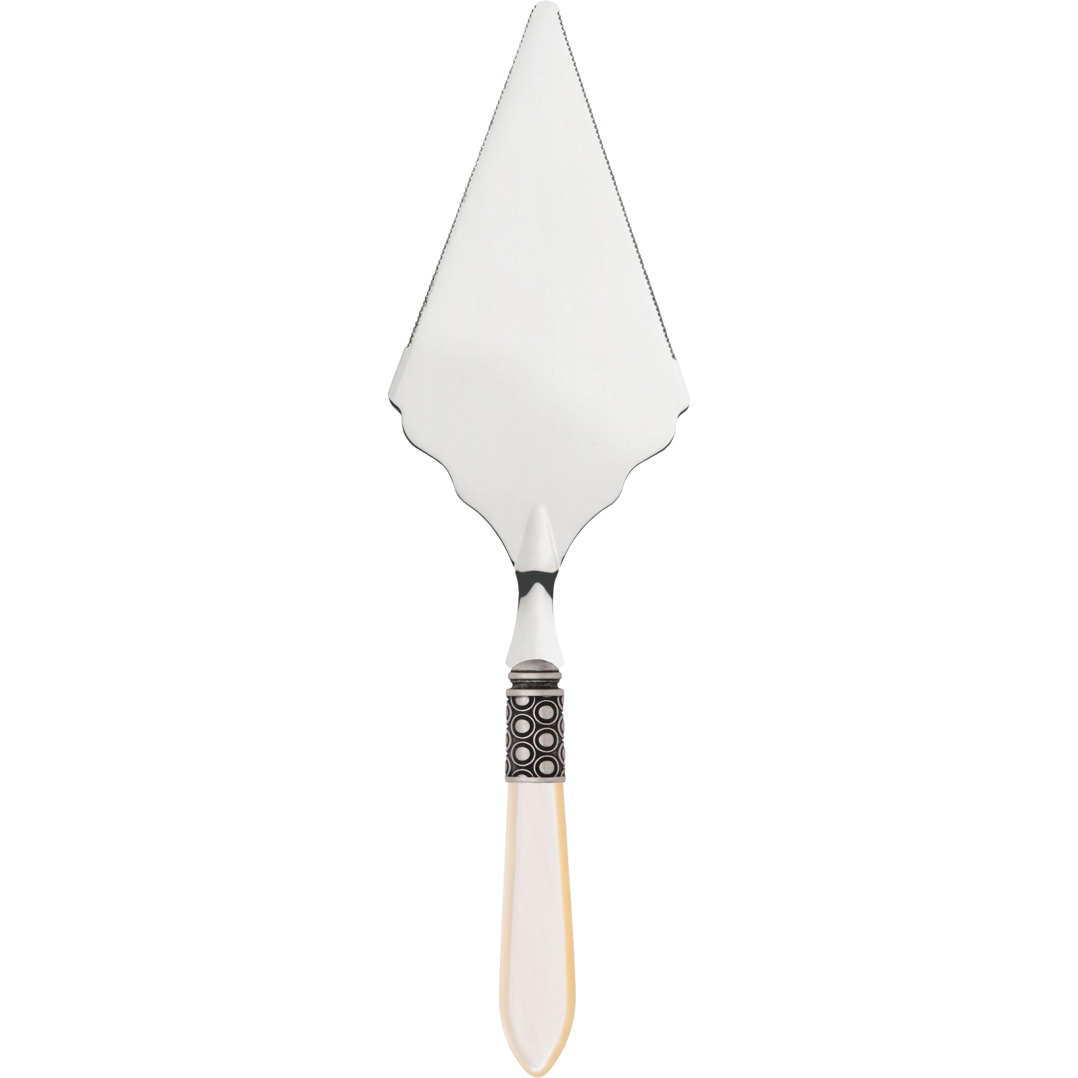 Optical Antique Large Cake Server Serrated - Ivory
