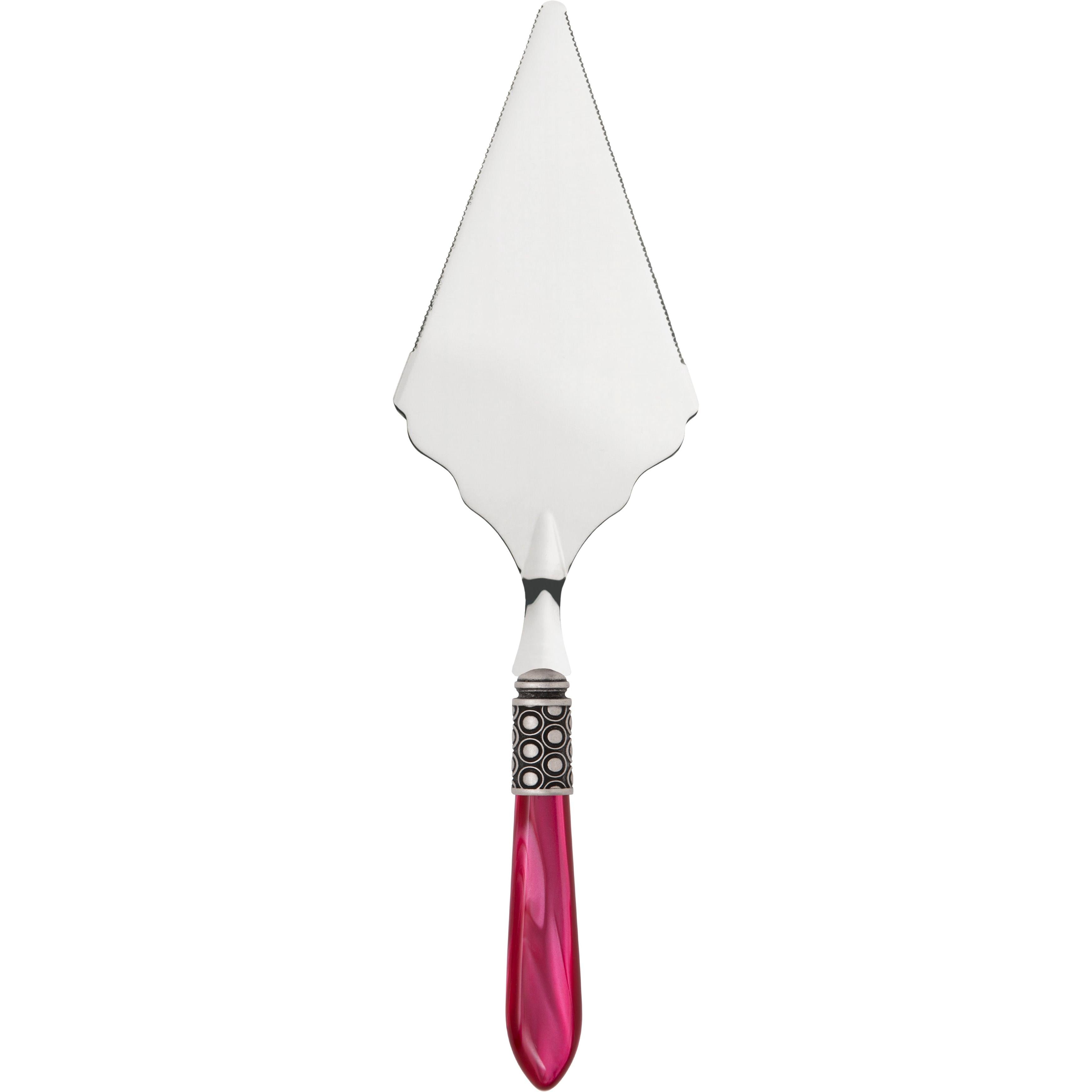 Optical Antique Large Cake Server Serrated - raspberry