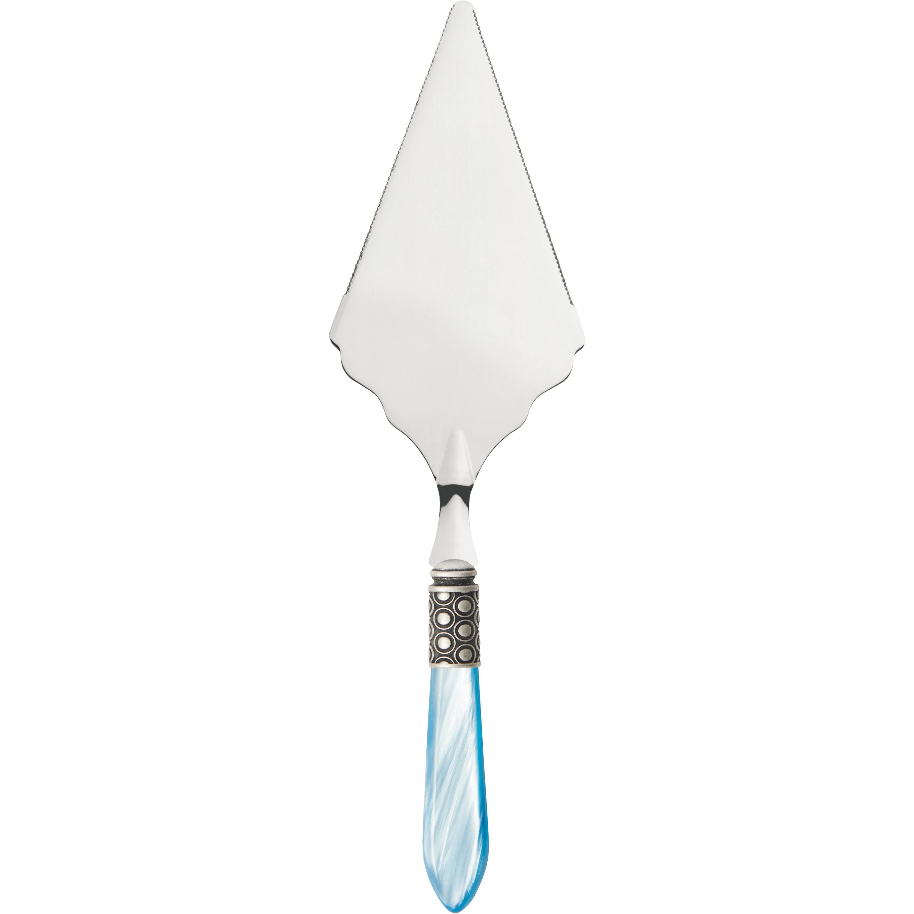 Optical Antique Large Cake Server Serrated - sky blue
