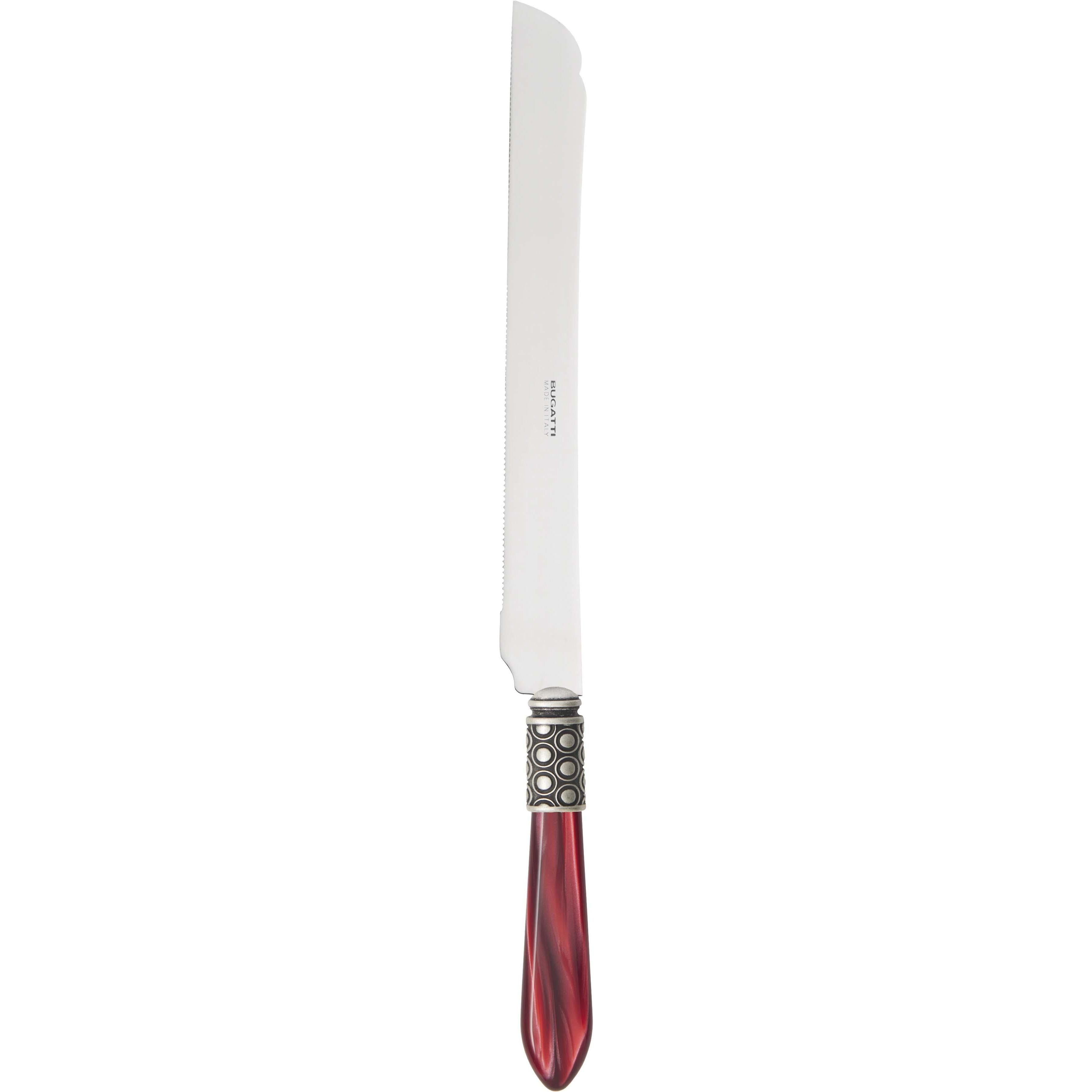 Optical Antique Long Cake Knife 32 cm (12.60 inch) - burgundy