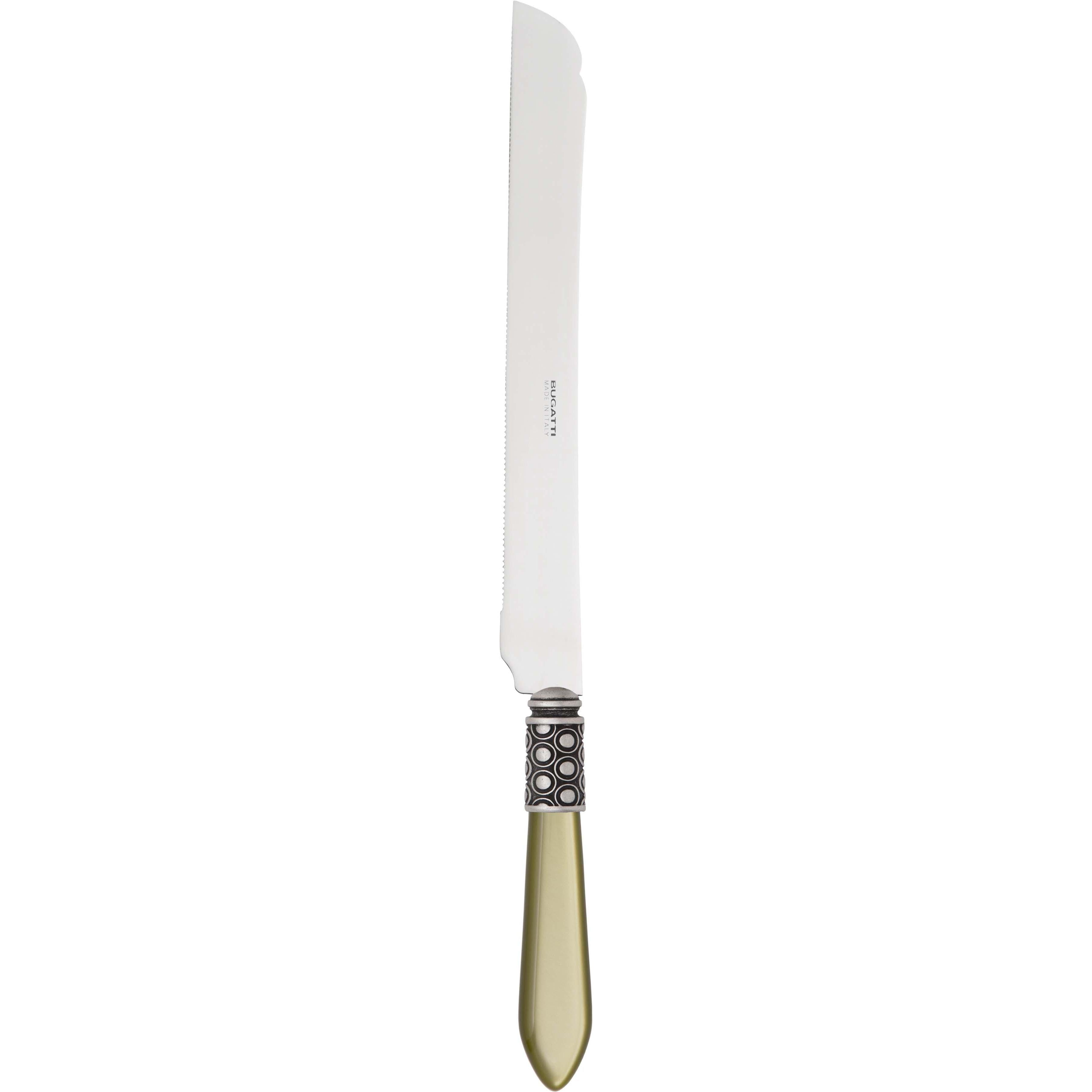 Optical Antique Long Cake Knife 32 cm (12.60 inch) - chartreuse green