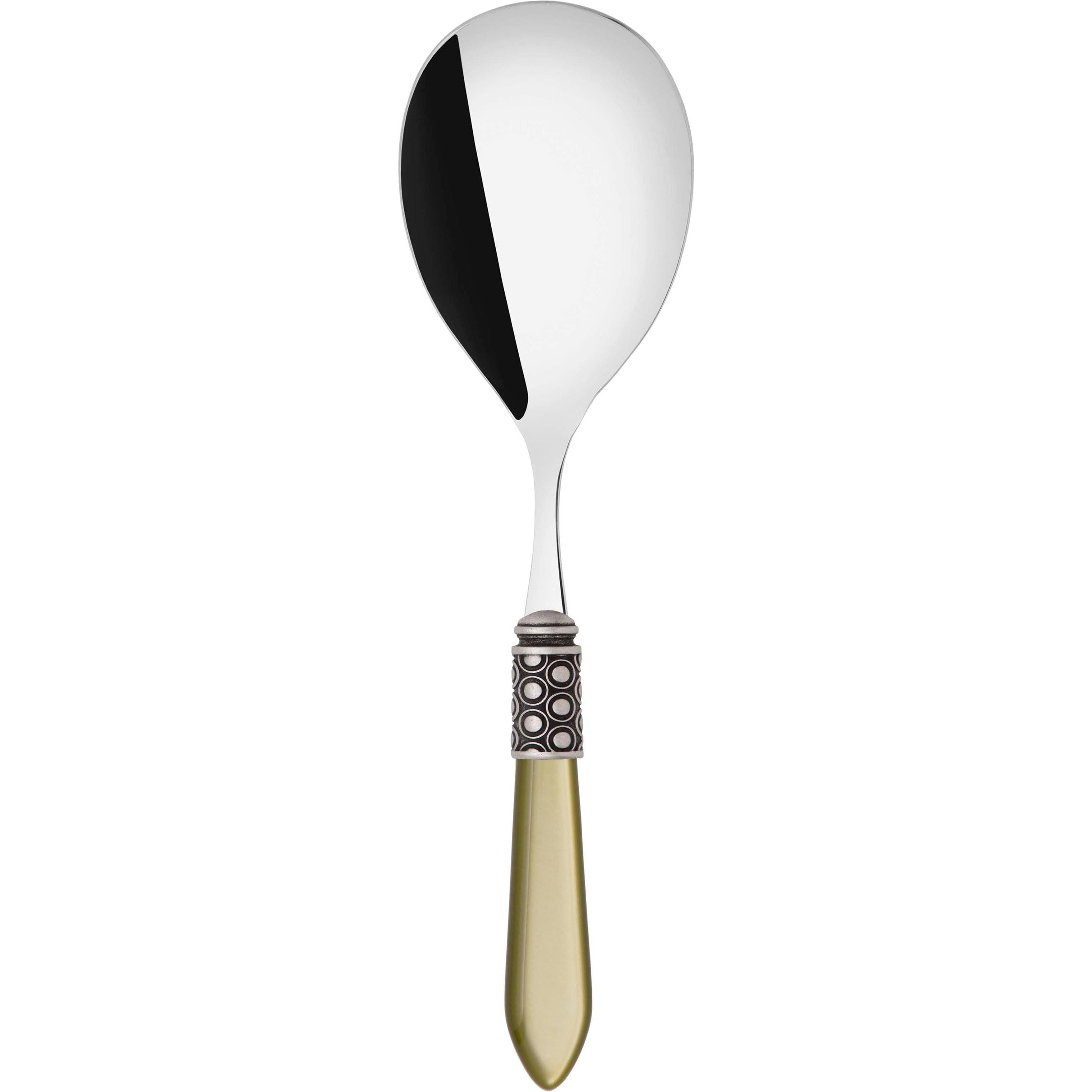 Optical Antique Rice Casserole Serving Spoon - chartreuse green